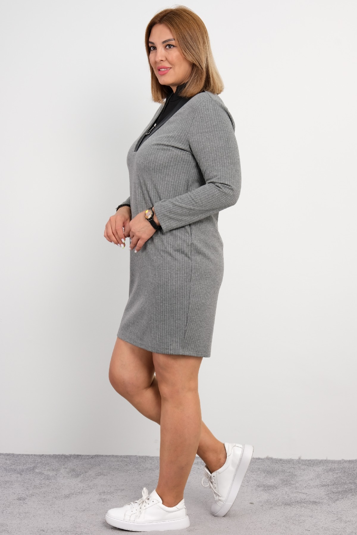 Casual Dresses-Grey