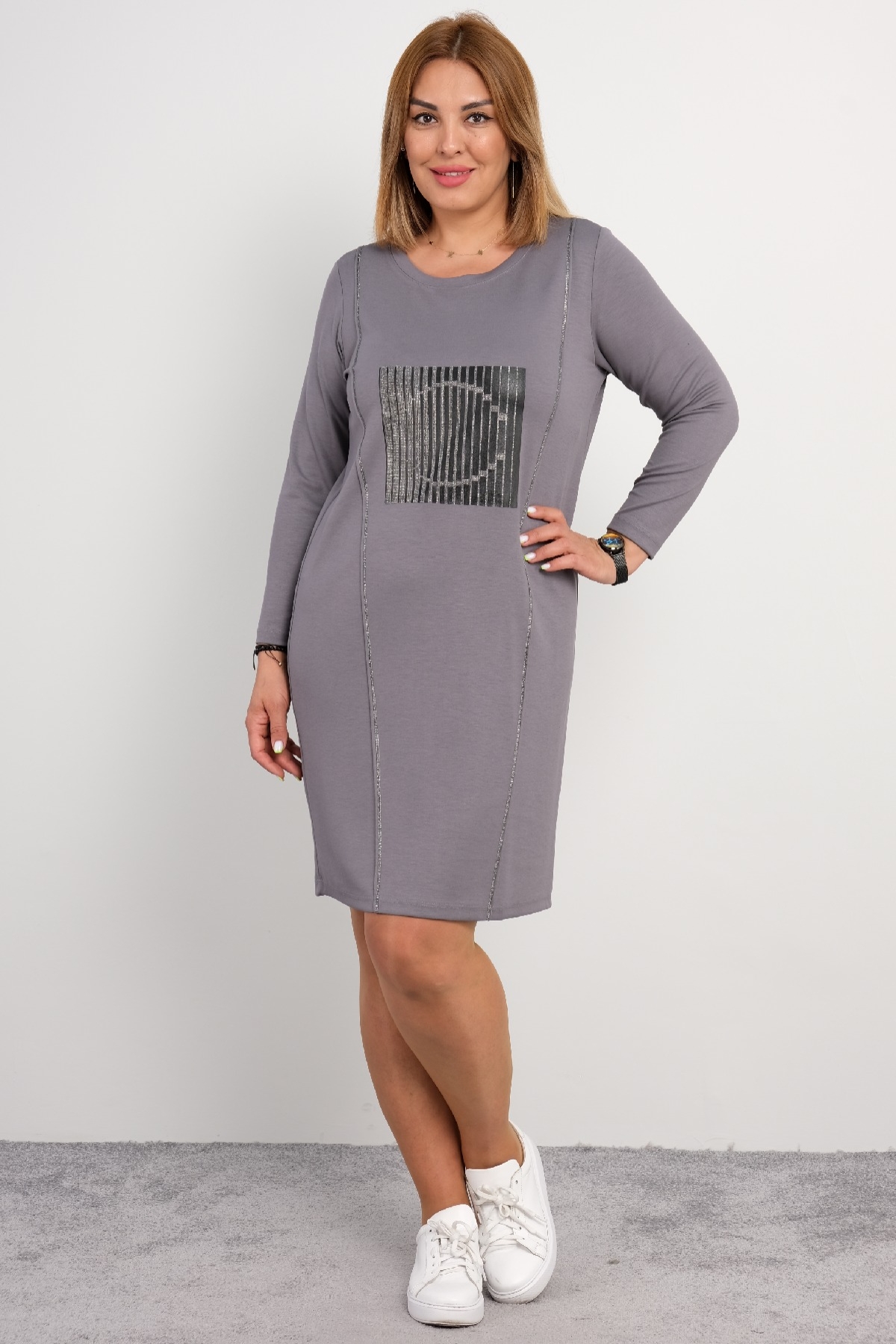 Casual Dresses-Grey