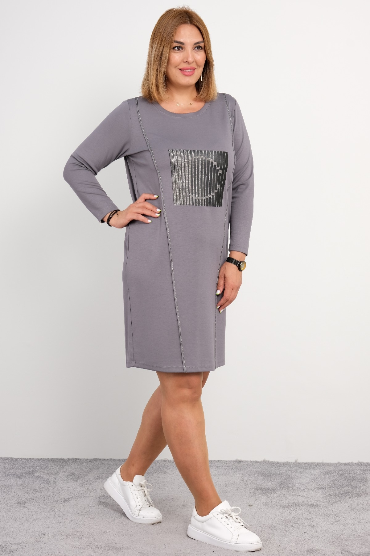 Casual Dresses-Grey