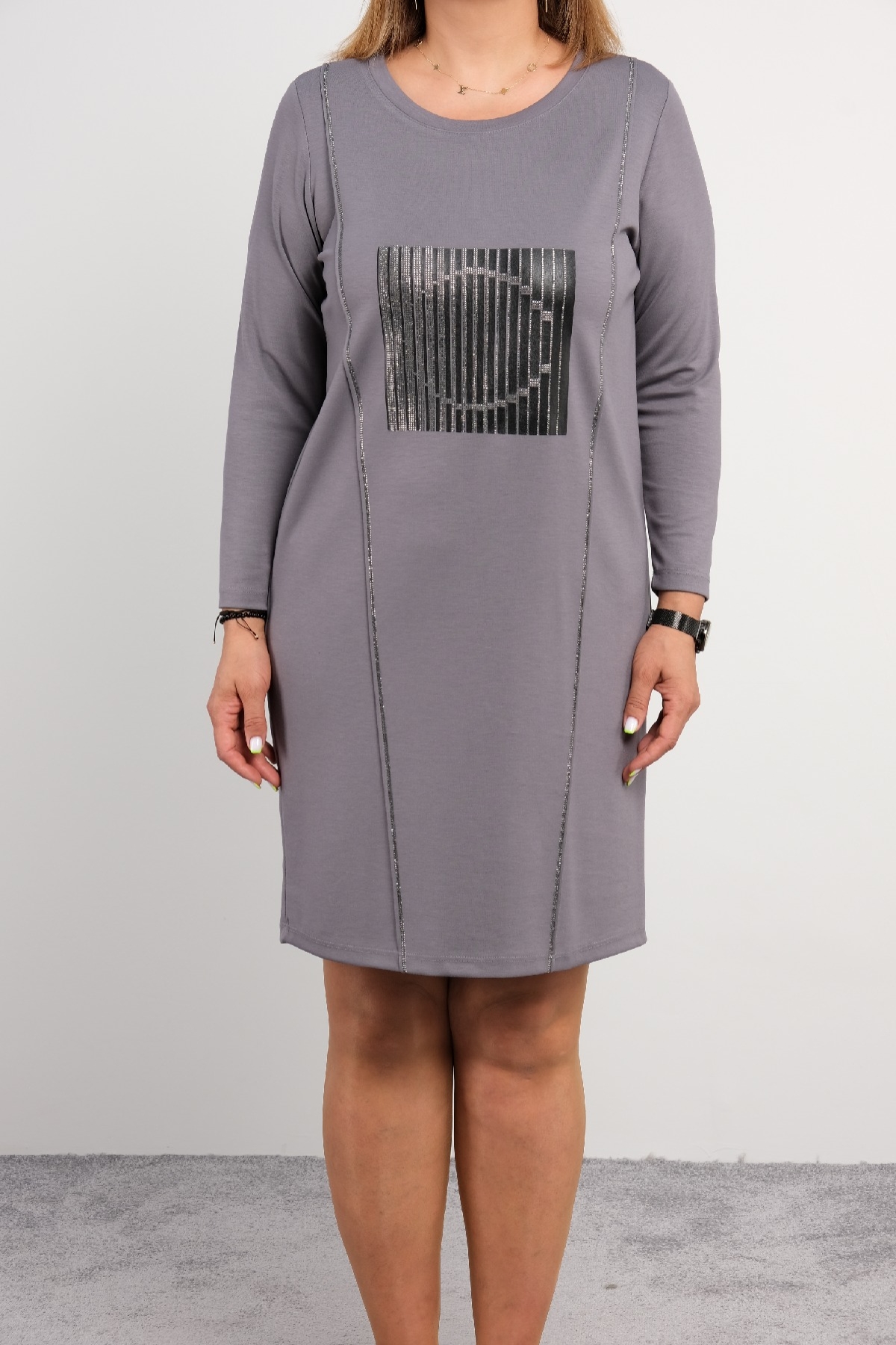 Casual Dresses-Grey