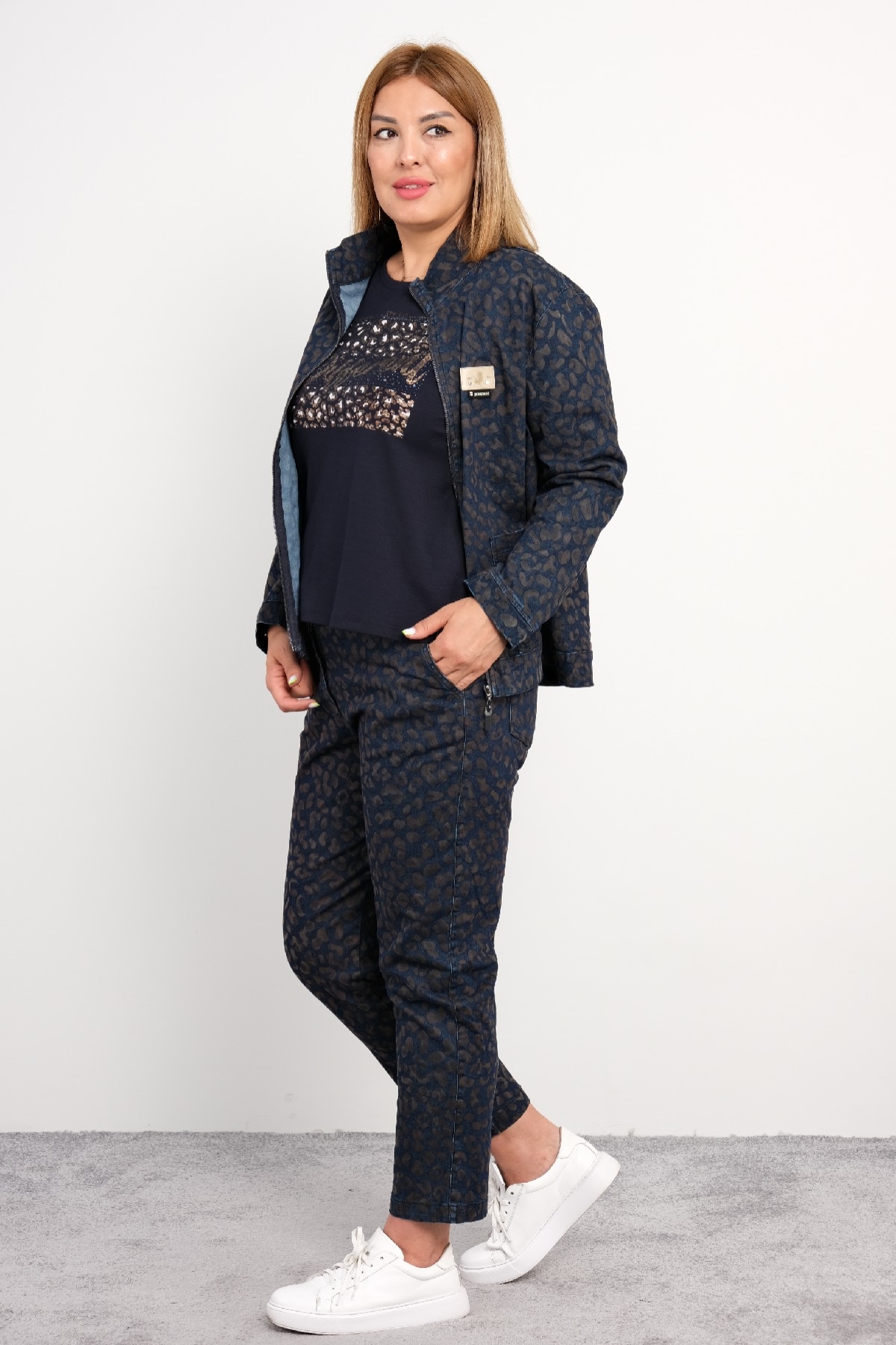 Women's 3 Piece Suits-Dark Blue