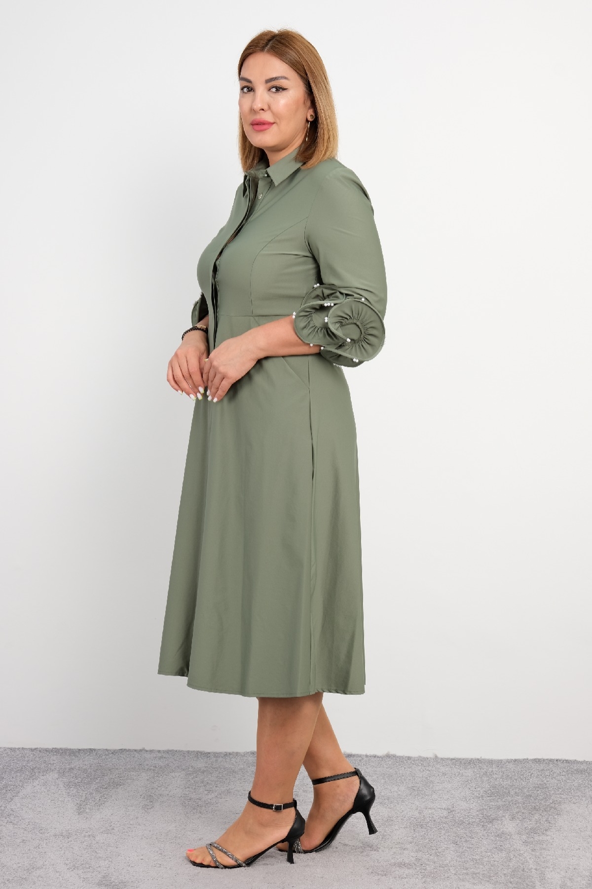 Casual Dresses-Khaki