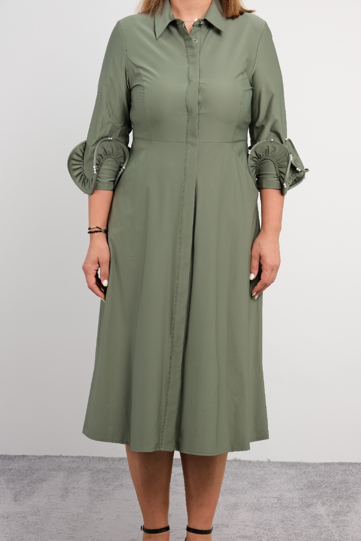 Casual Dresses-Khaki