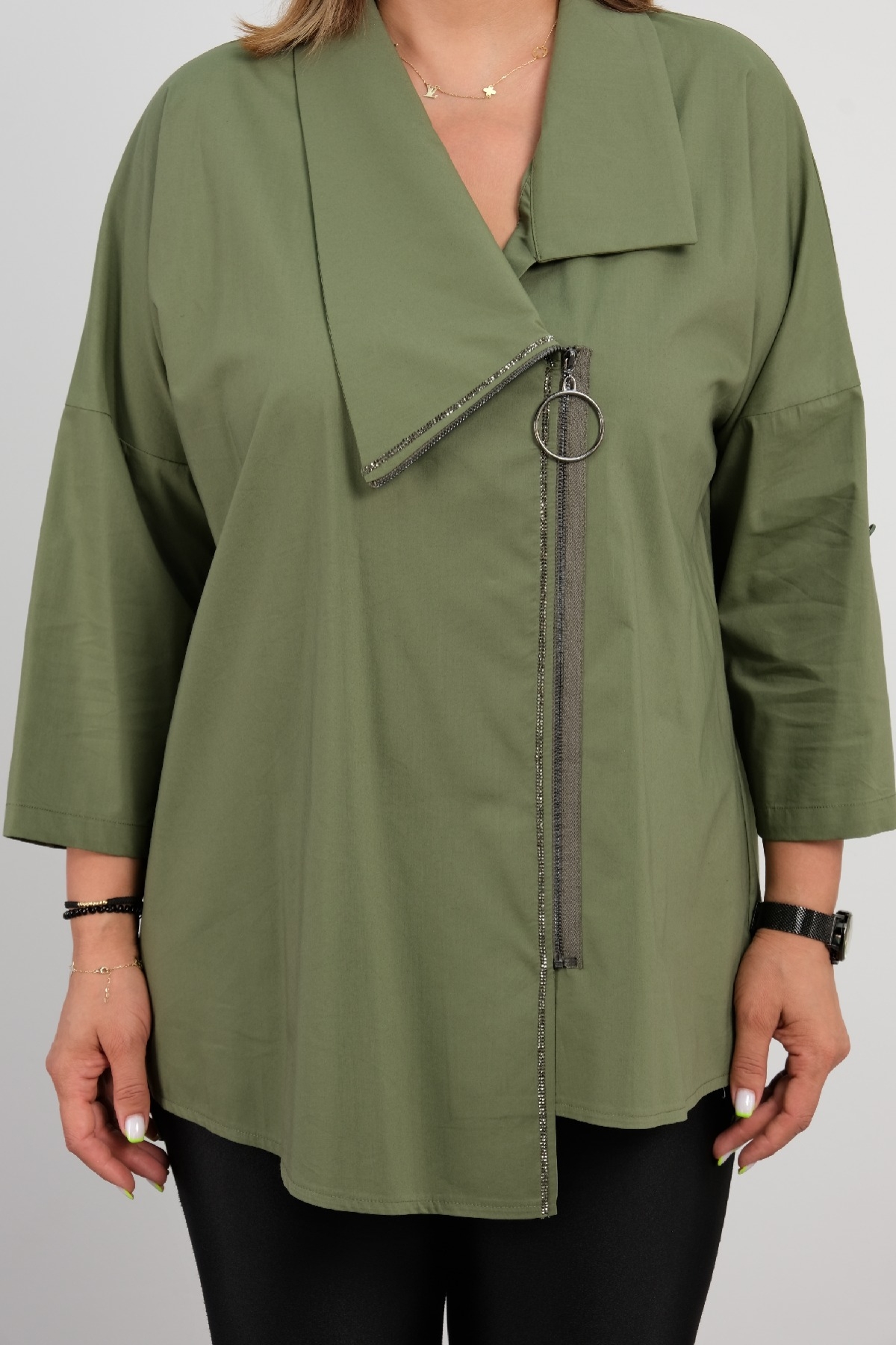 Blouses-Khaki