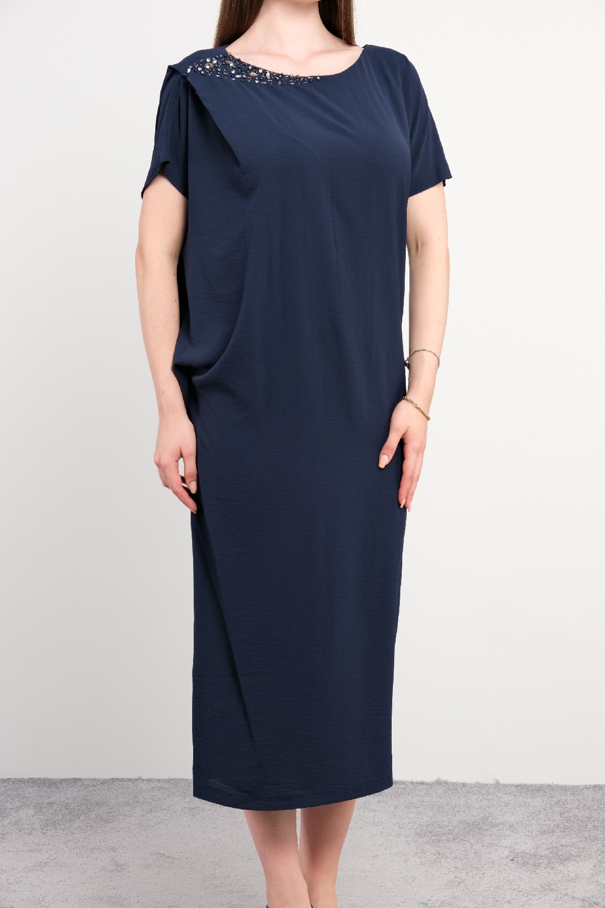 Casual Dresses-Dark Blue