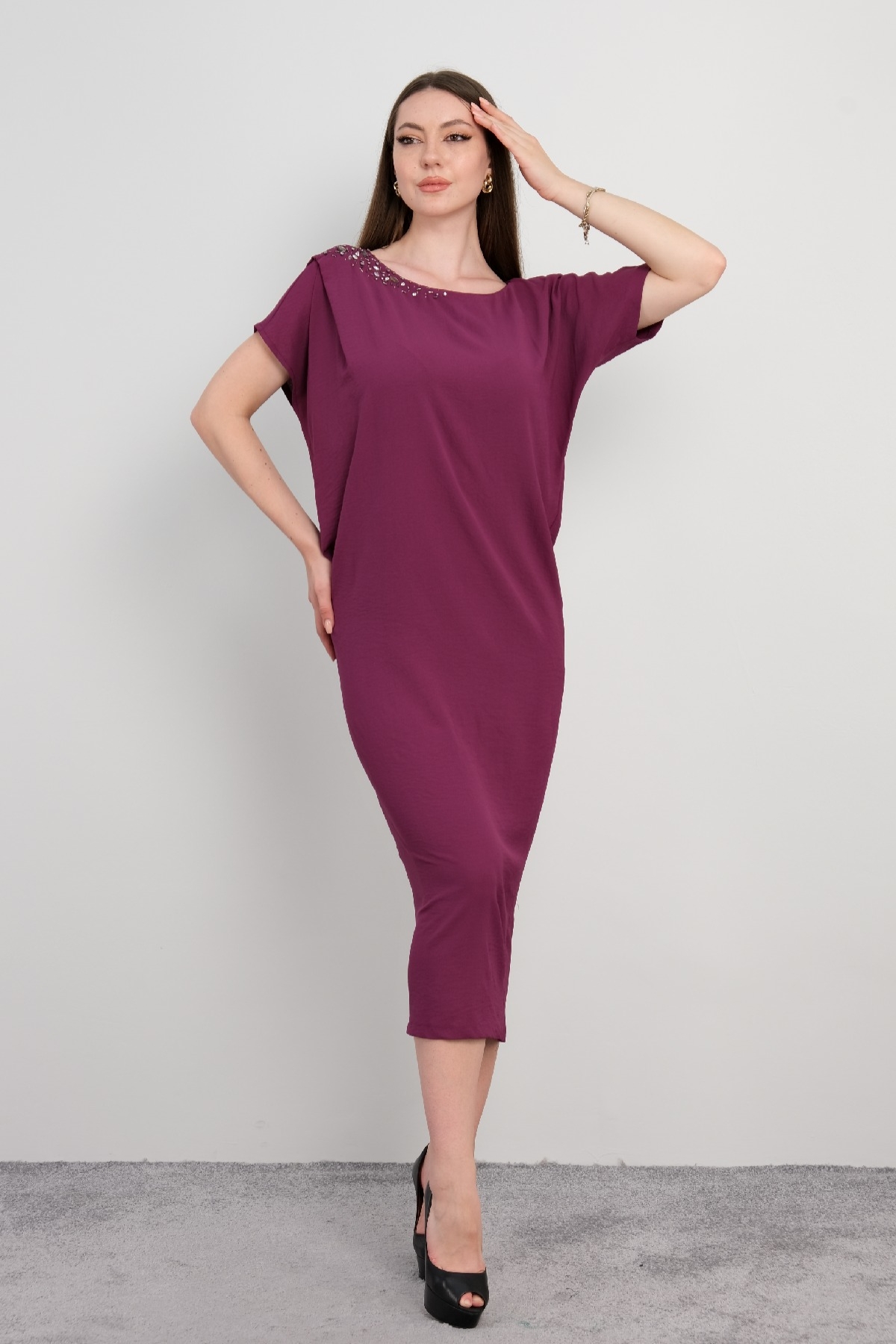 Casual Dresses-Purple