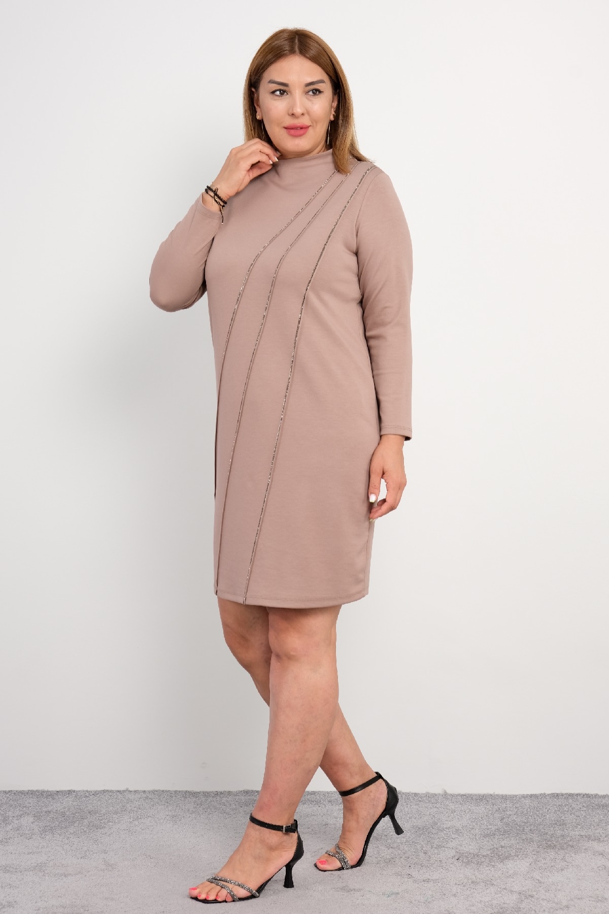 Casual Dresses-Beige