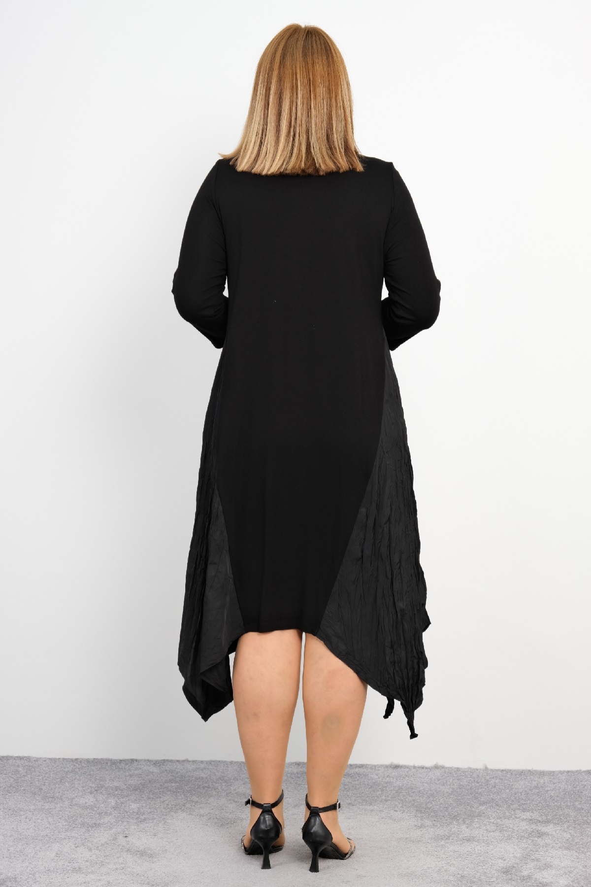 Plus Size Long Dress-Black