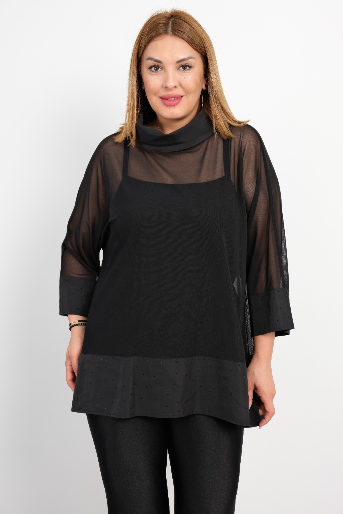 Plus Size Tunic-Black