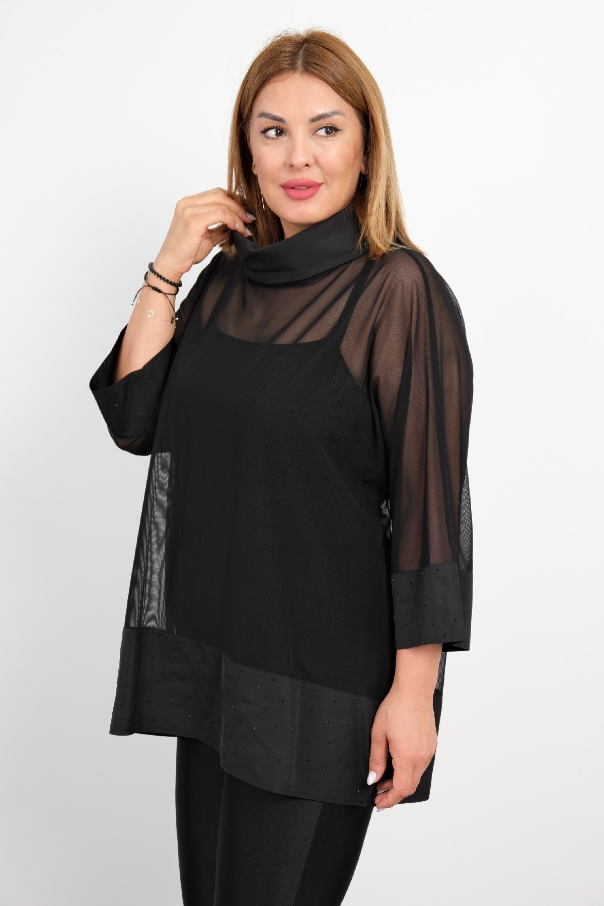 Plus Size Tunic-Black