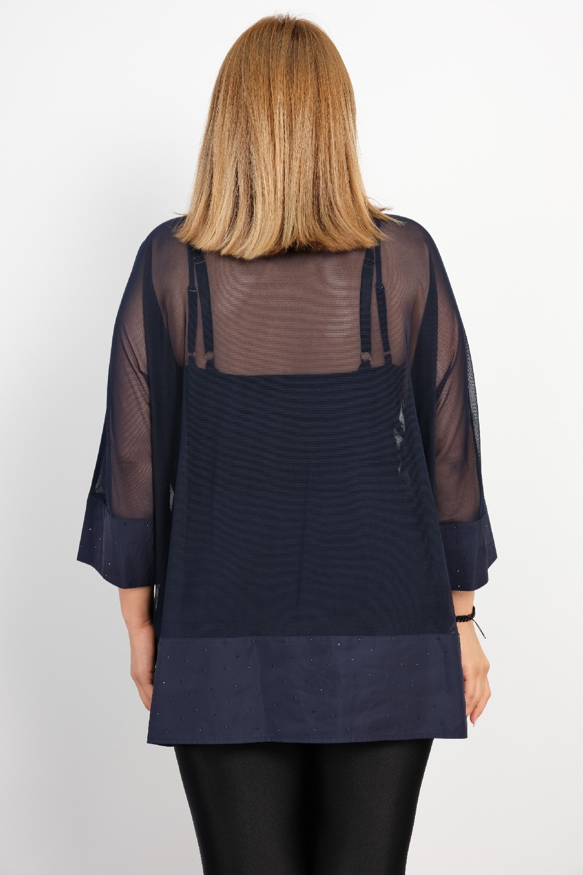 Plus Size Tunic-Dark Blue