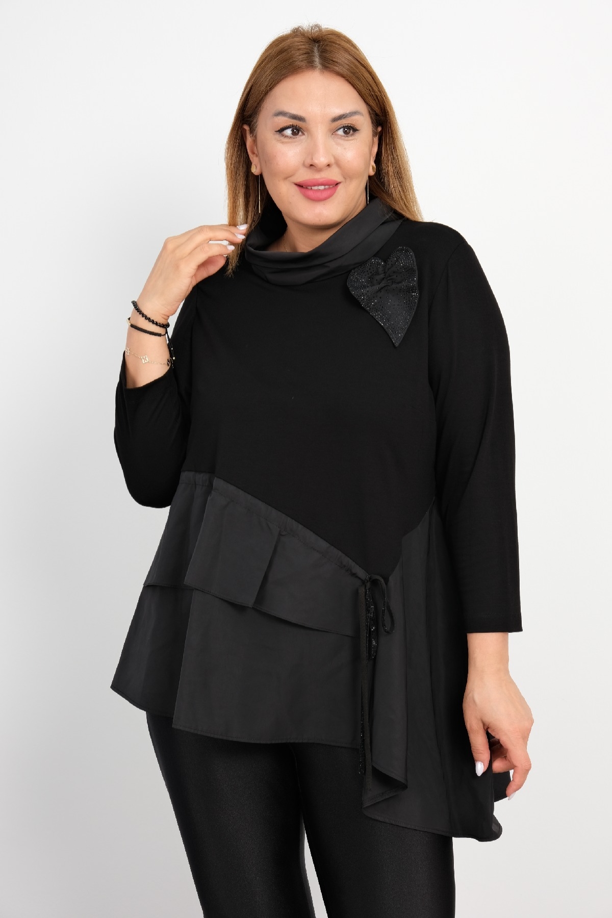 Plus Size Tunic-Black