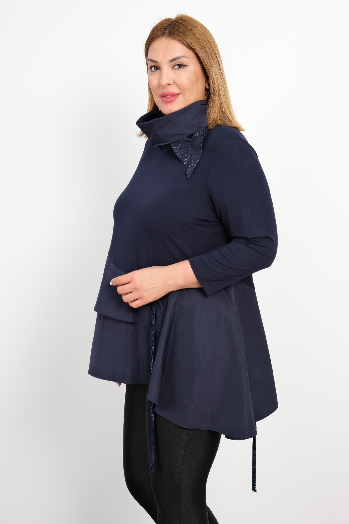 Plus Size Tunic-Dark Blue