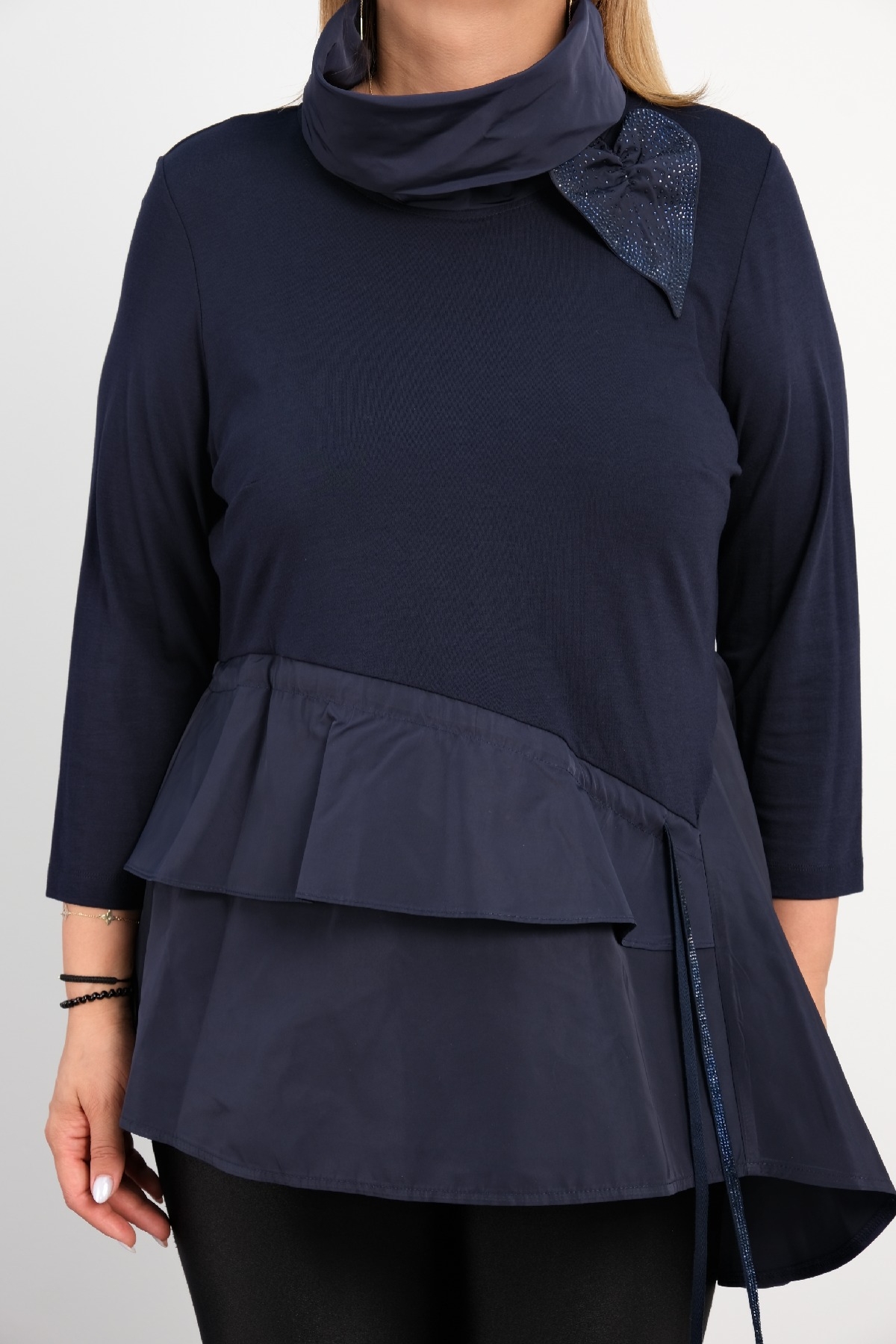 Plus Size Tunic-Dark Blue