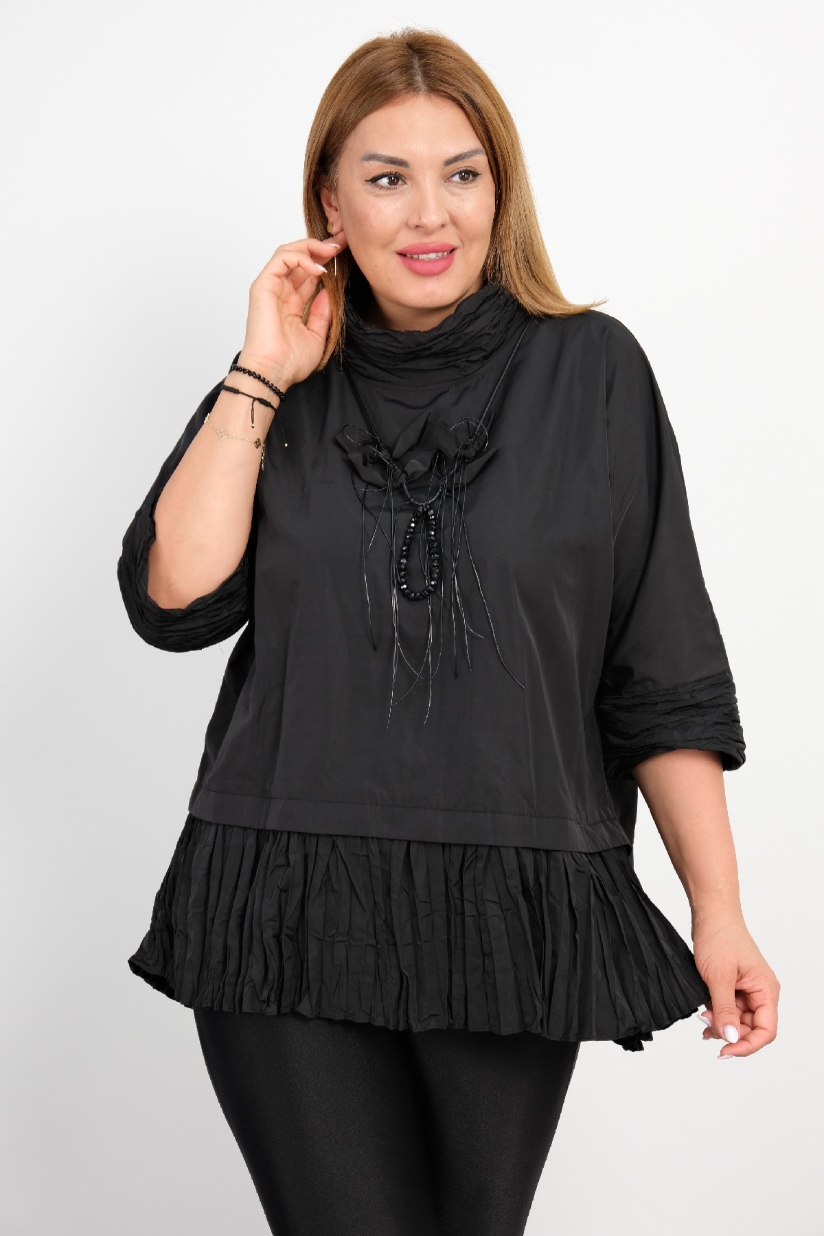 Plus Size Blouse-Black