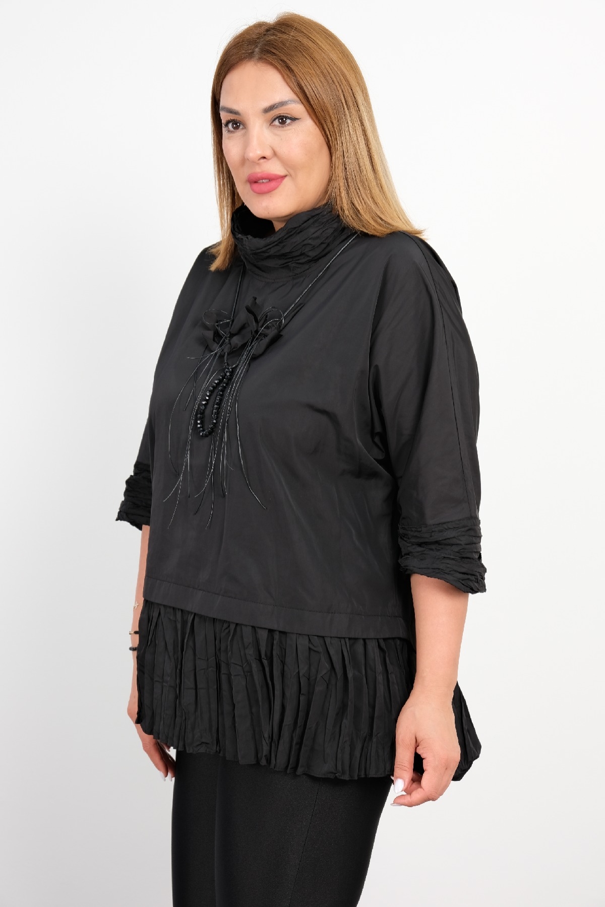 Plus Size Blouse-Black