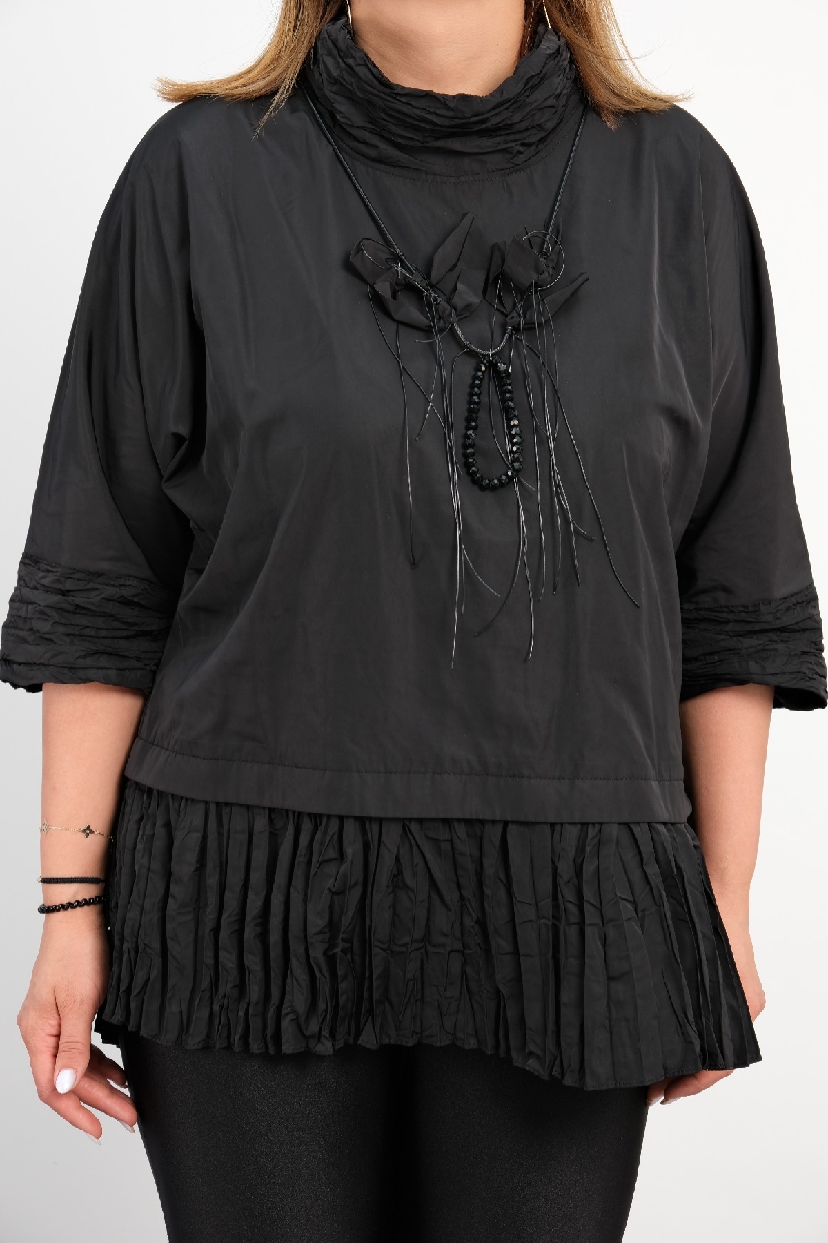 Plus Size Blouse-Black