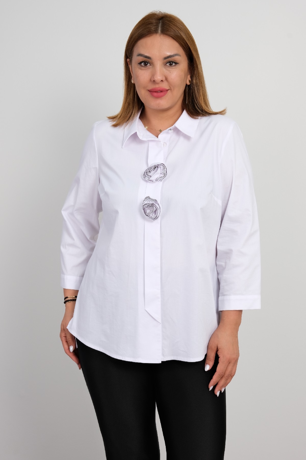 Plus Size Blouse-White