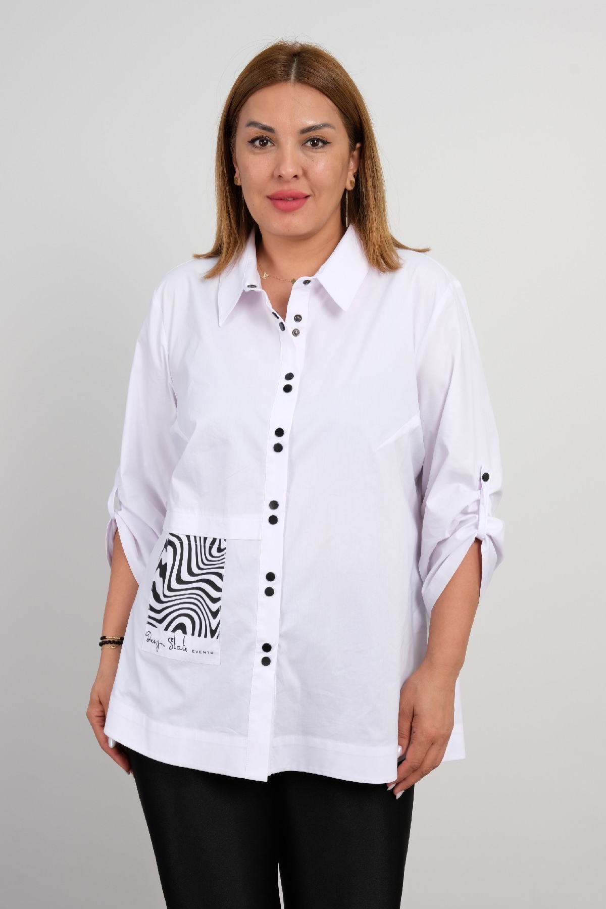 Plus Size Shirt-White