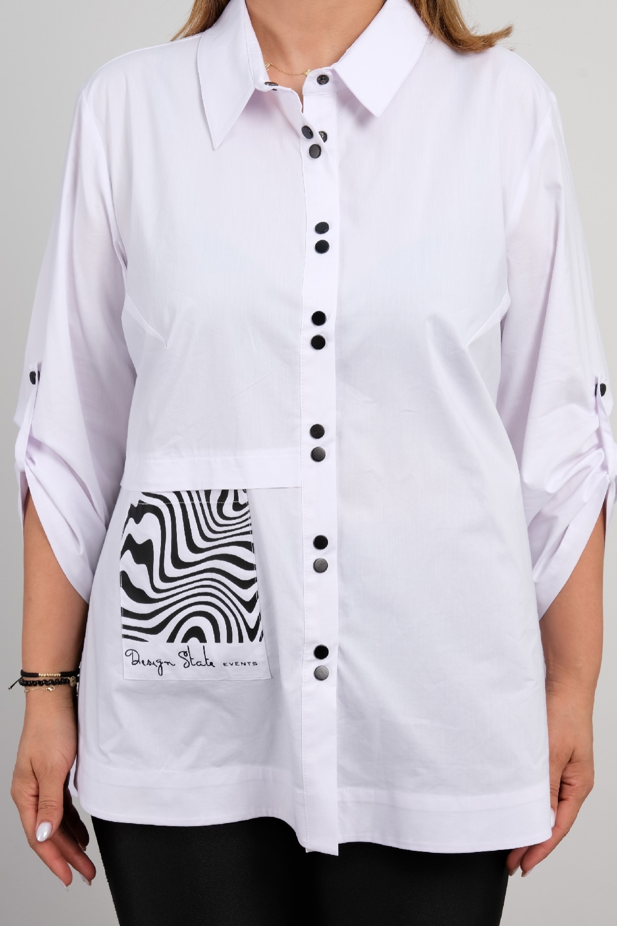 Plus Size Shirt-White