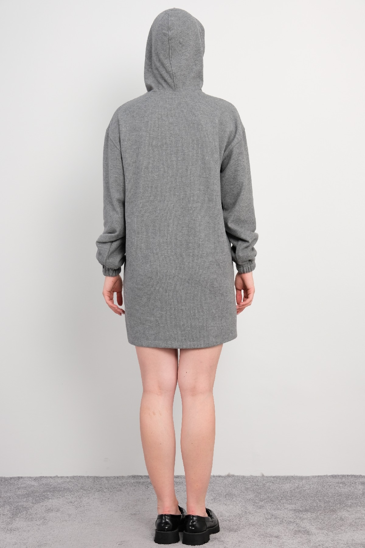 Casual Short Dresses-Grey