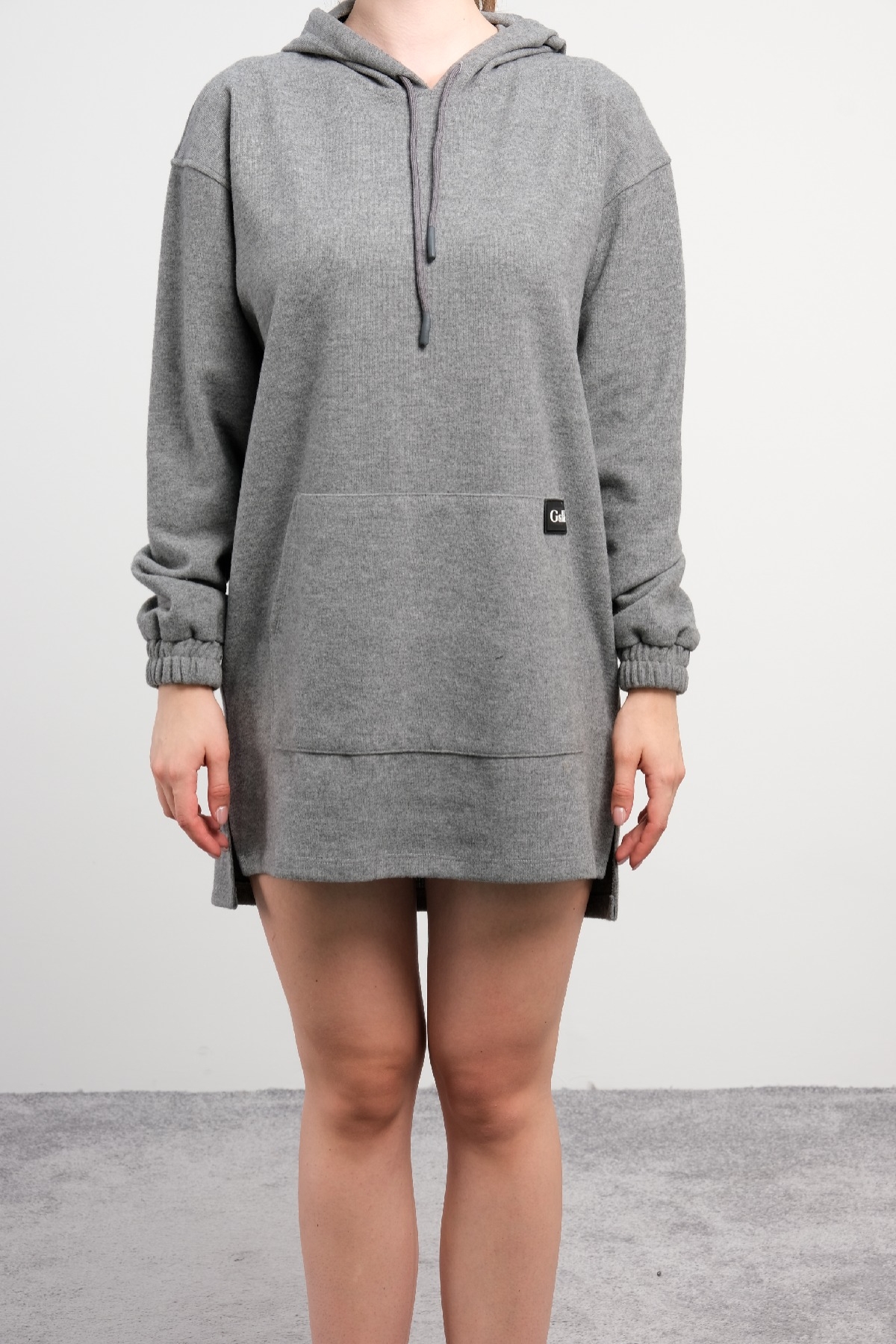 Casual Short Dresses-Grey