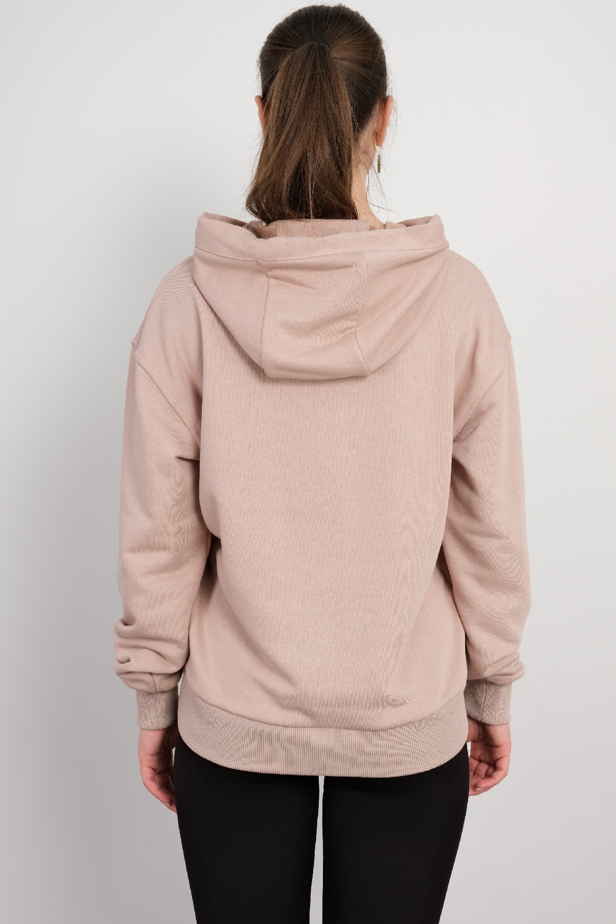 Hooded Sweatshirt-Mink