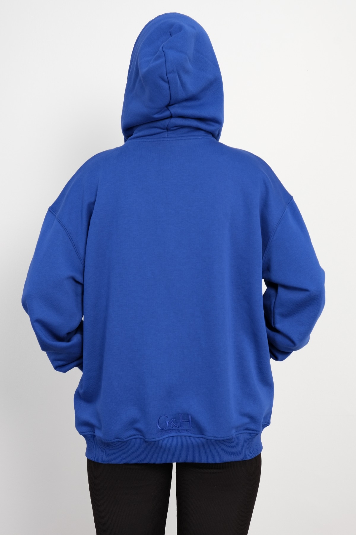 Hooded Zip-Up Sweatshirt-Bright Blue