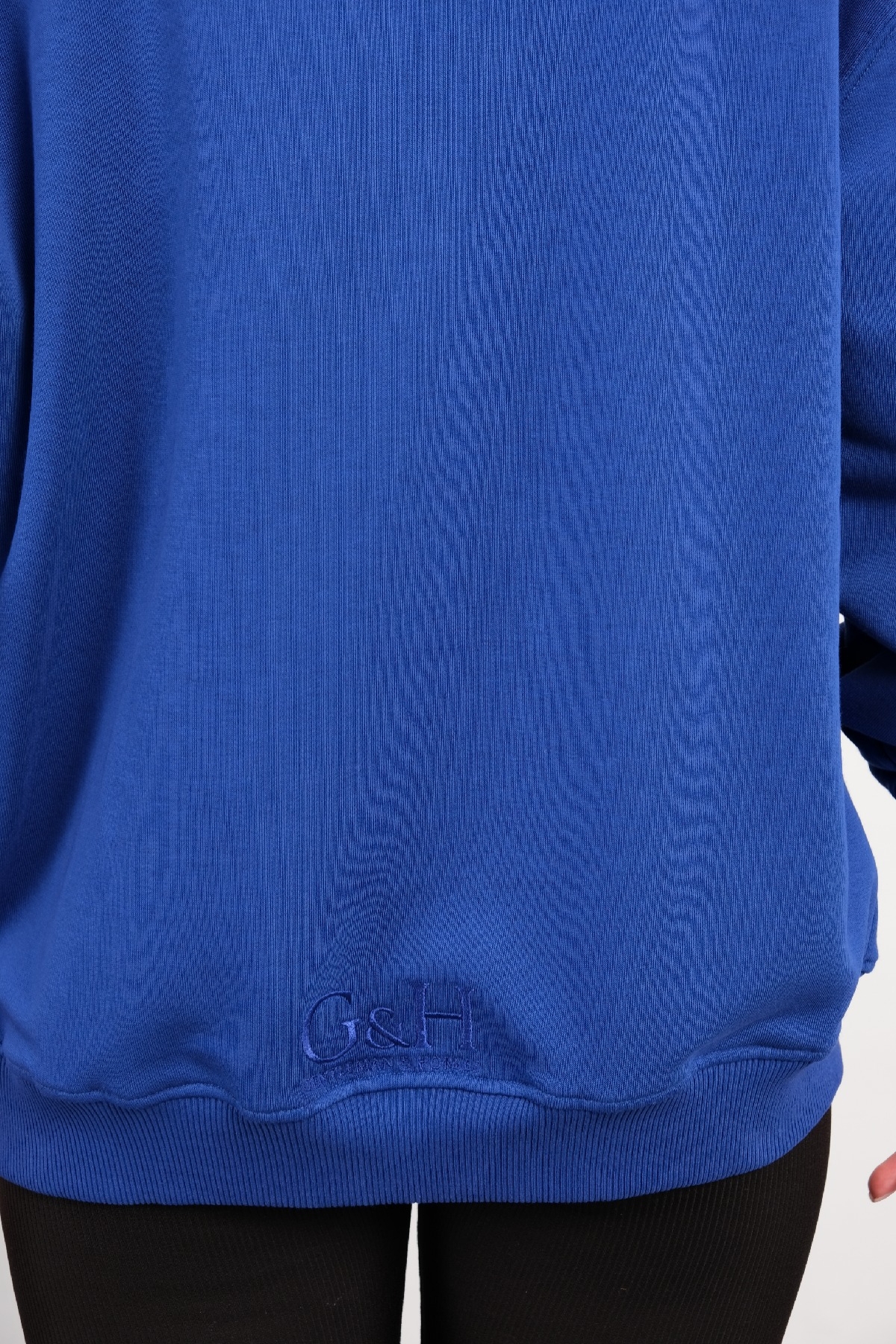 Hooded Zip-Up Sweatshirt-Bright Blue