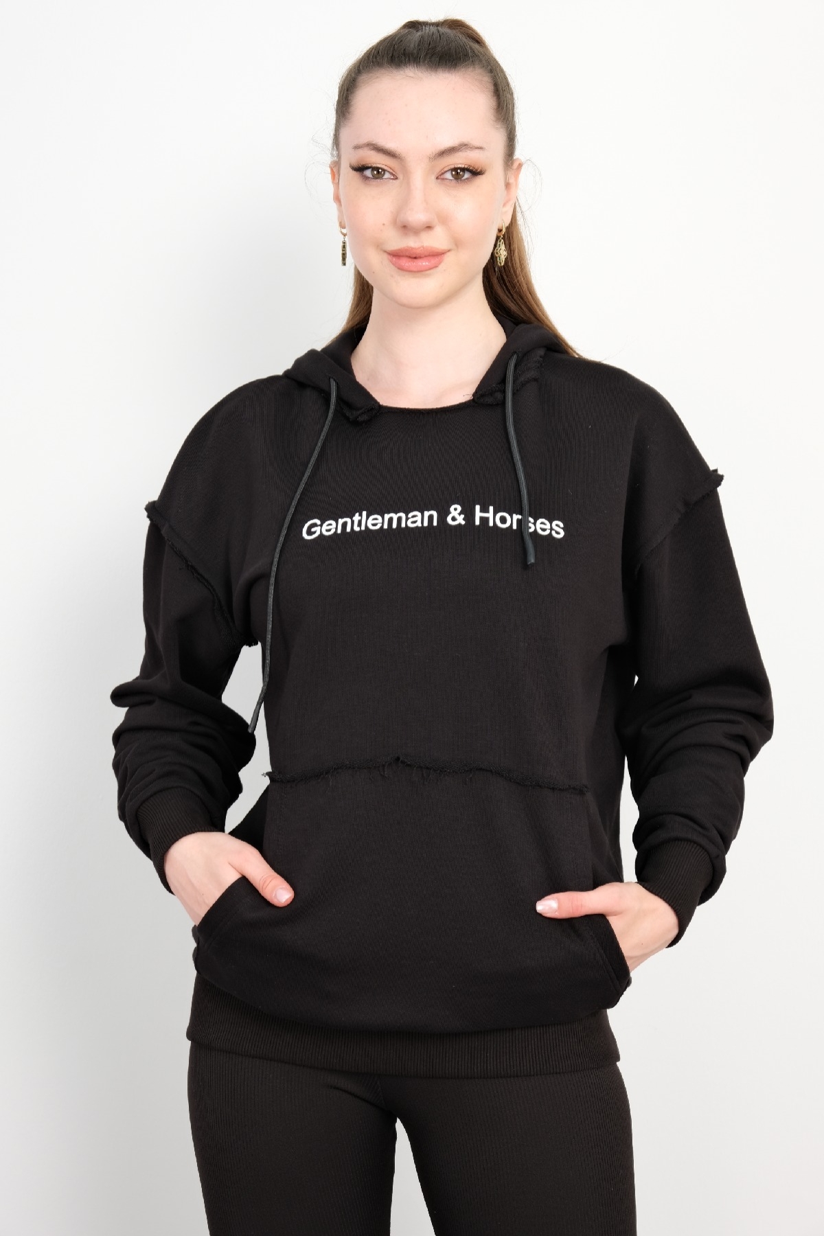 Hooded Sweatshirt-Black