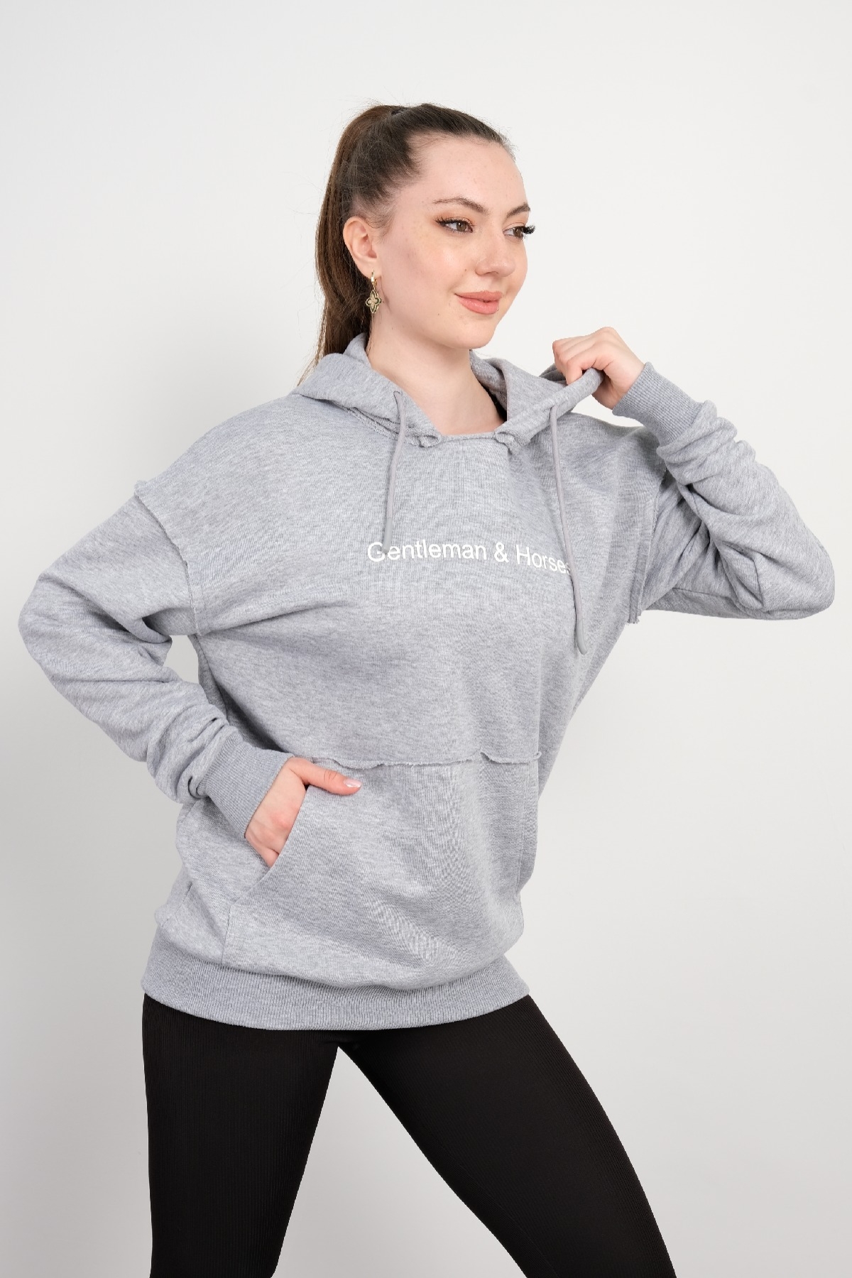 Hooded Sweatshirt-Grey