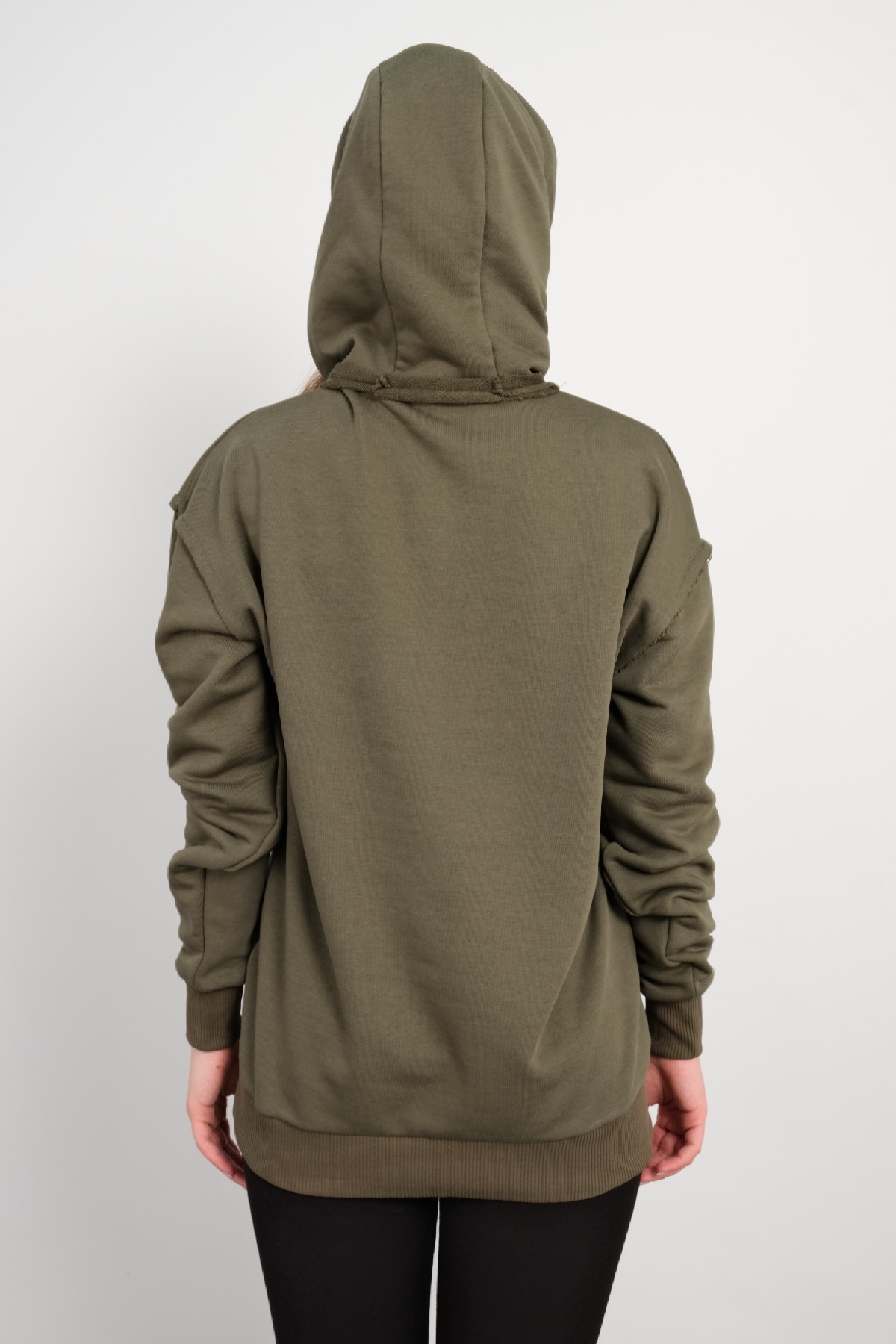 Hooded Sweatshirt-Khaki