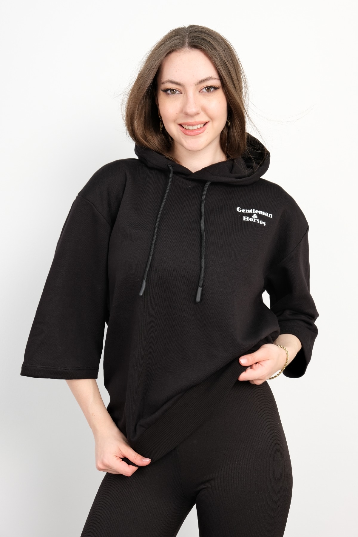 Hooded Sweatshirt-Black