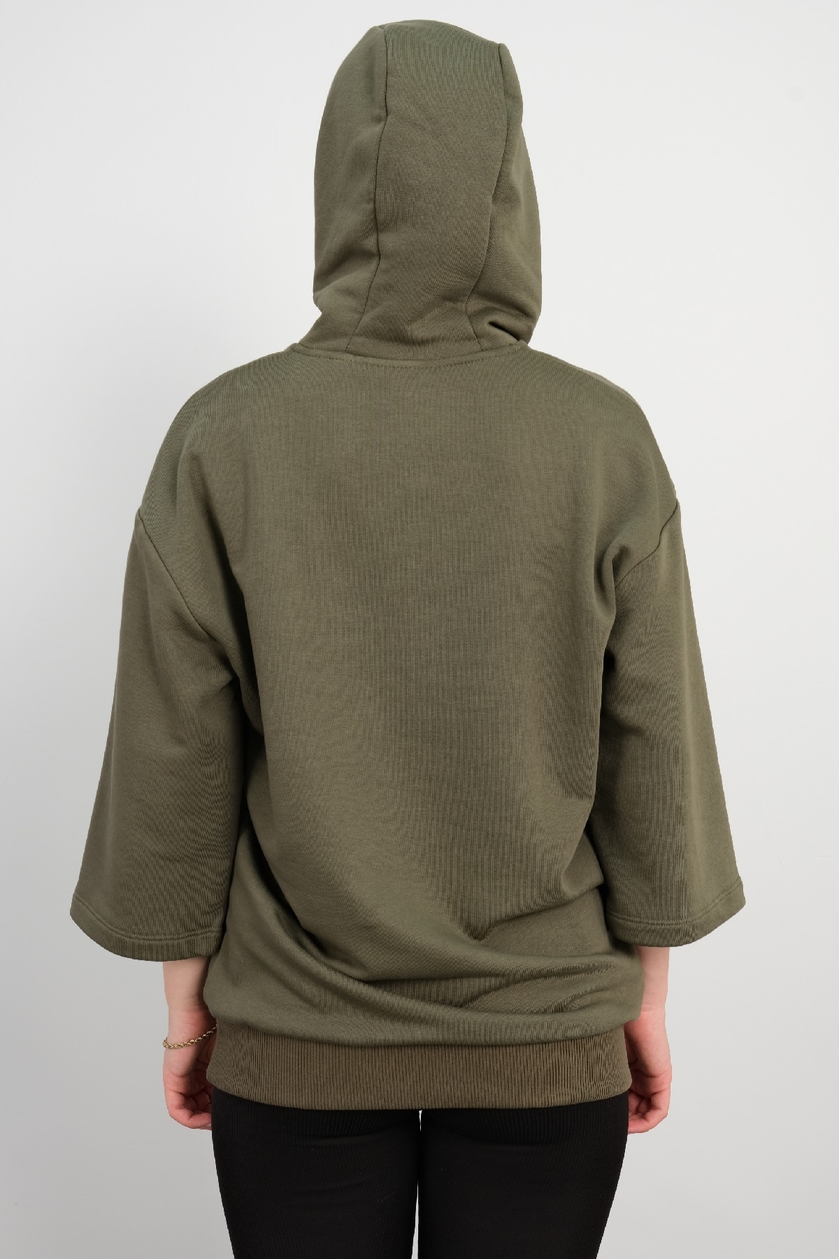 Hooded Sweatshirt-Khaki