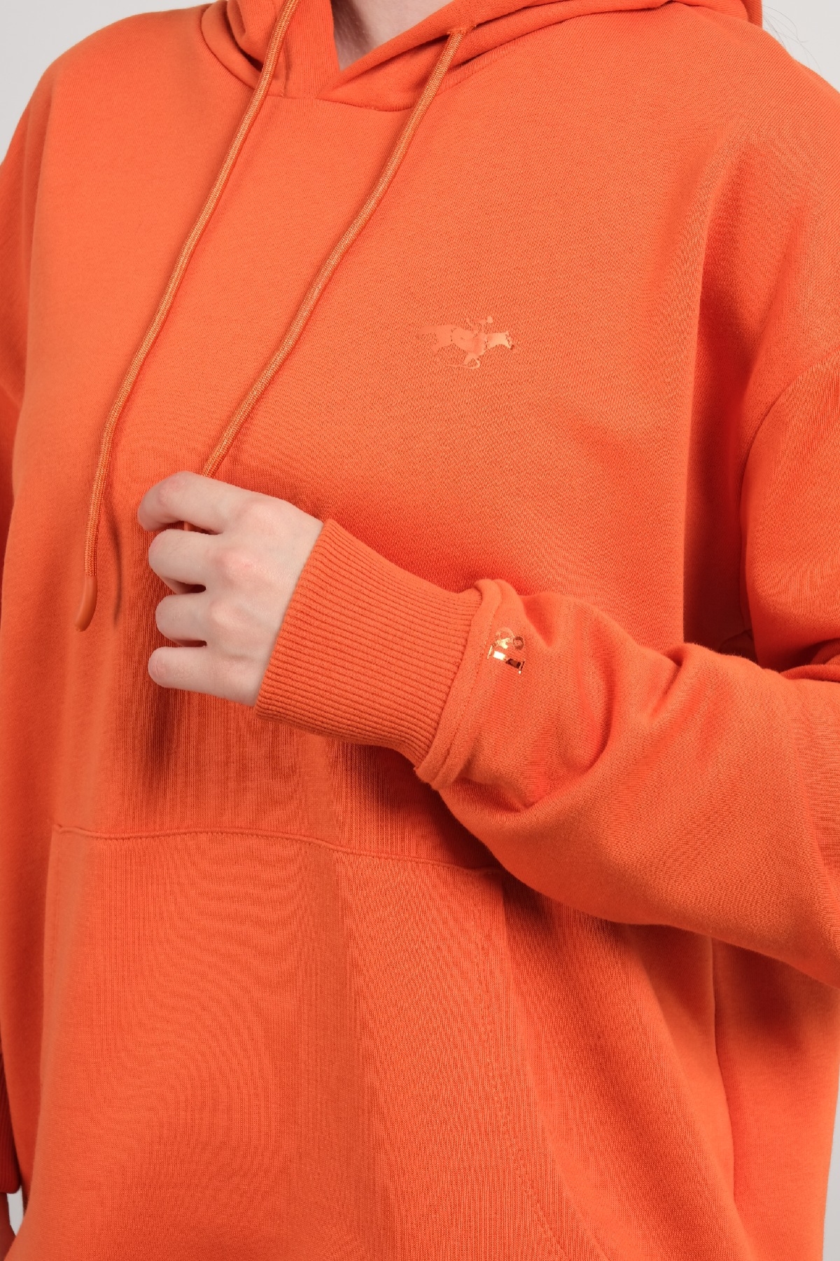 Hooded Sweatshirt-Orange