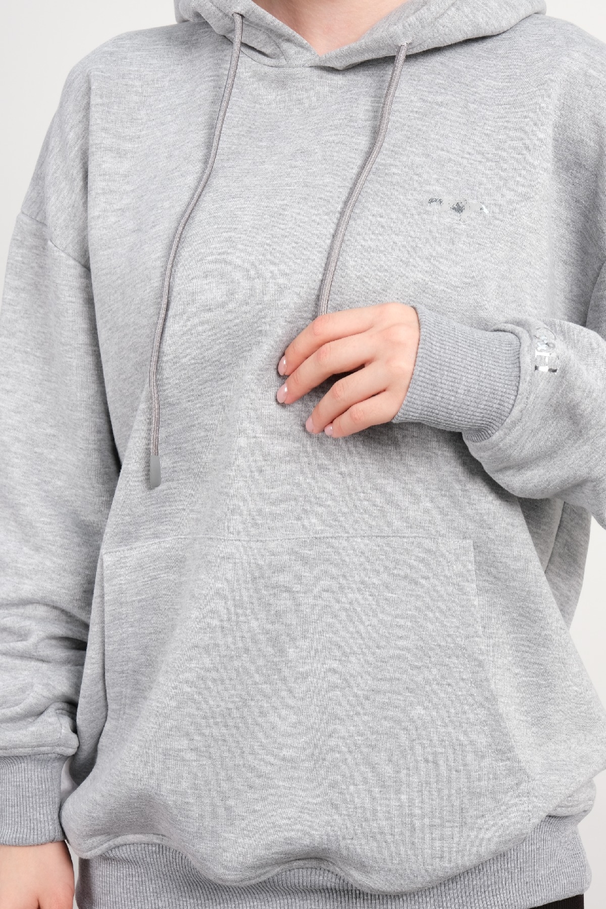 Hooded Sweatshirt-Grey