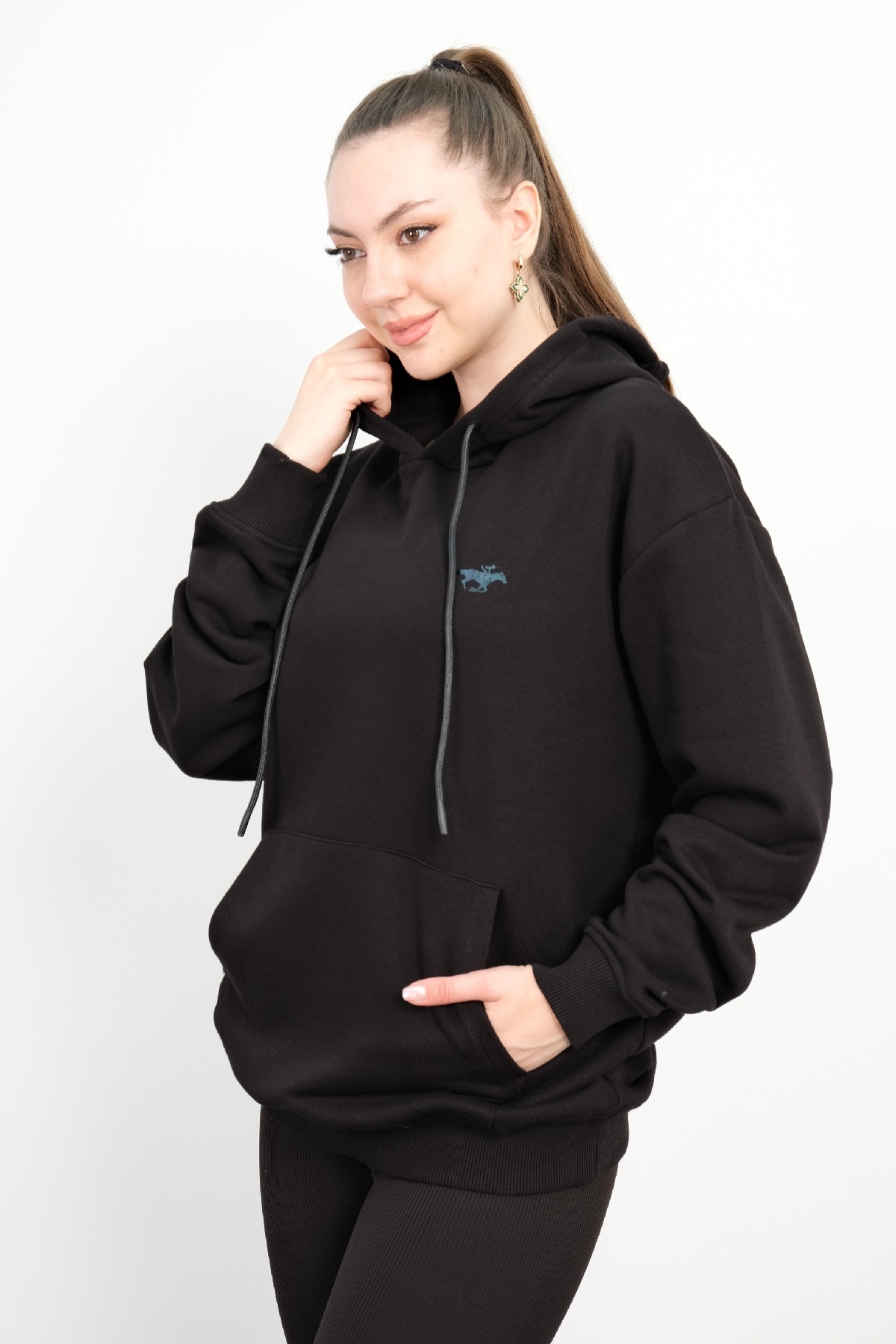 Hooded Sweatshirt-Black