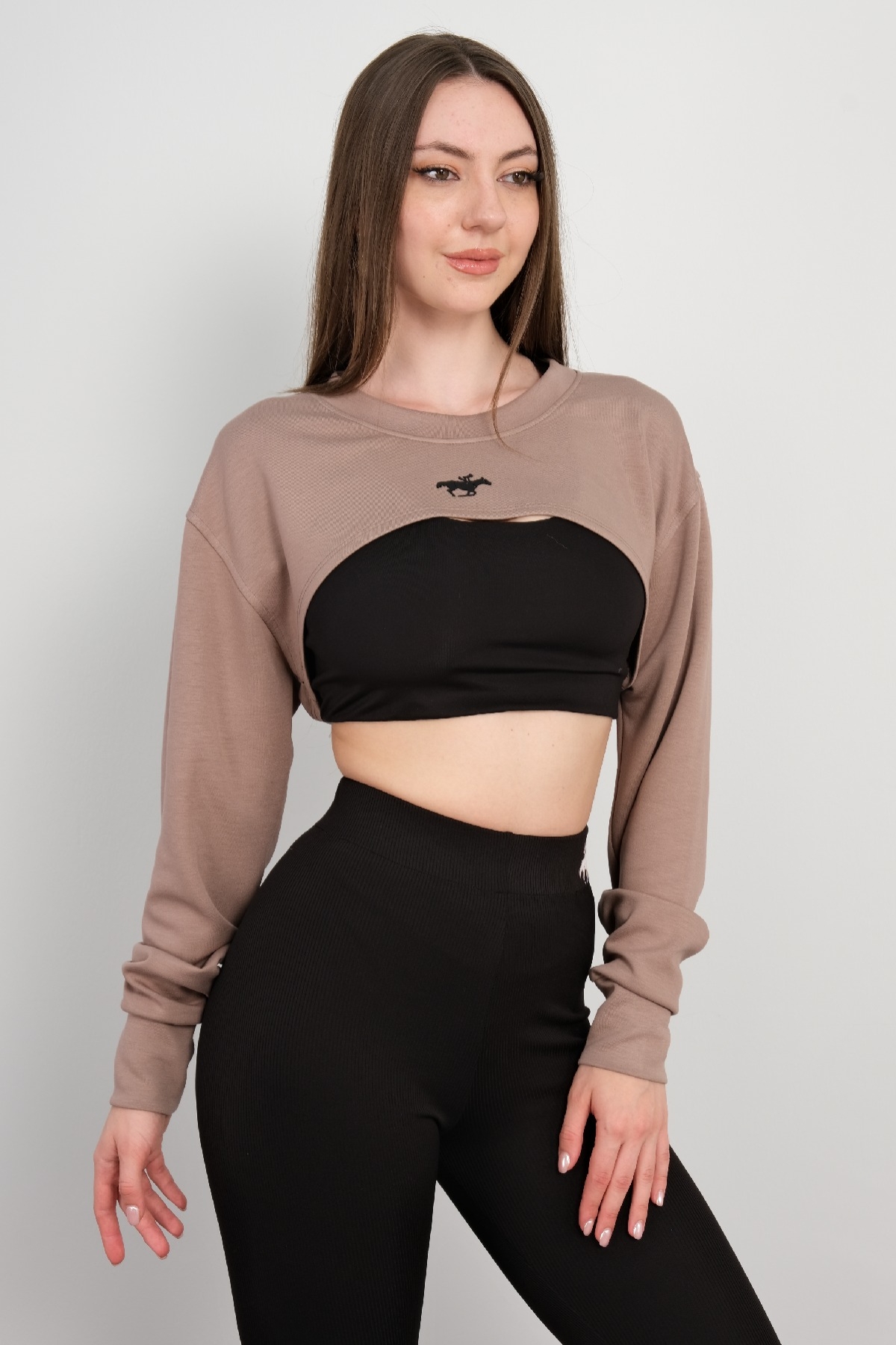 Crop Top-Mink