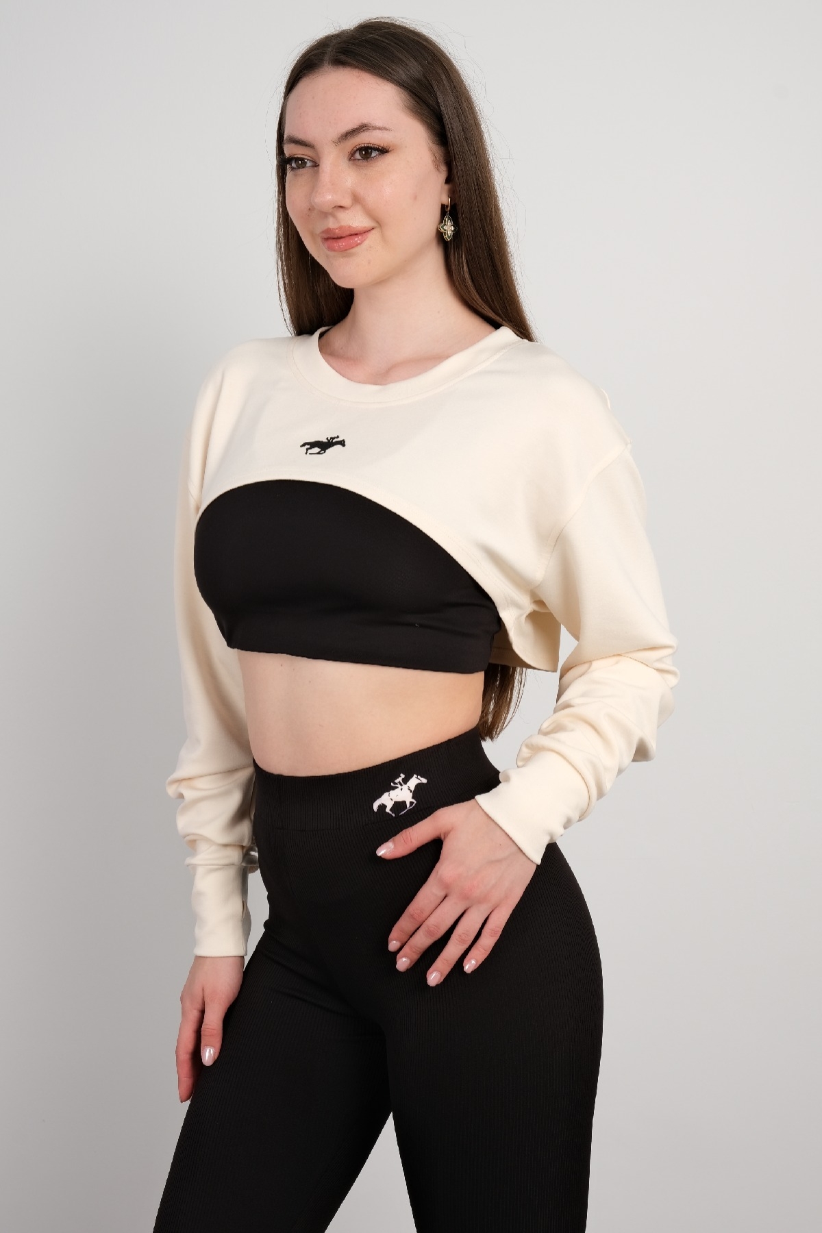 Crop Top-Ekru