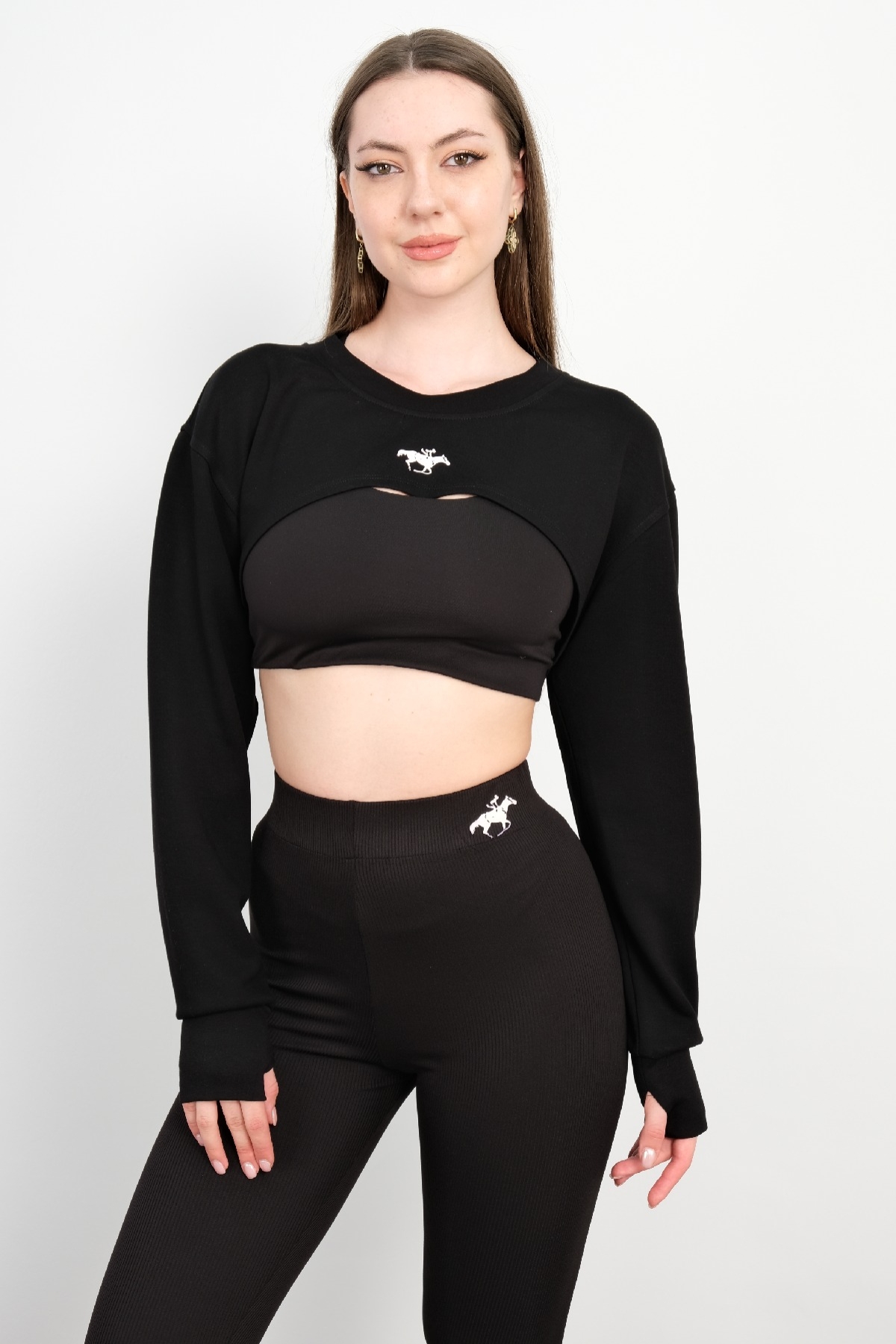 Crop Top-Black