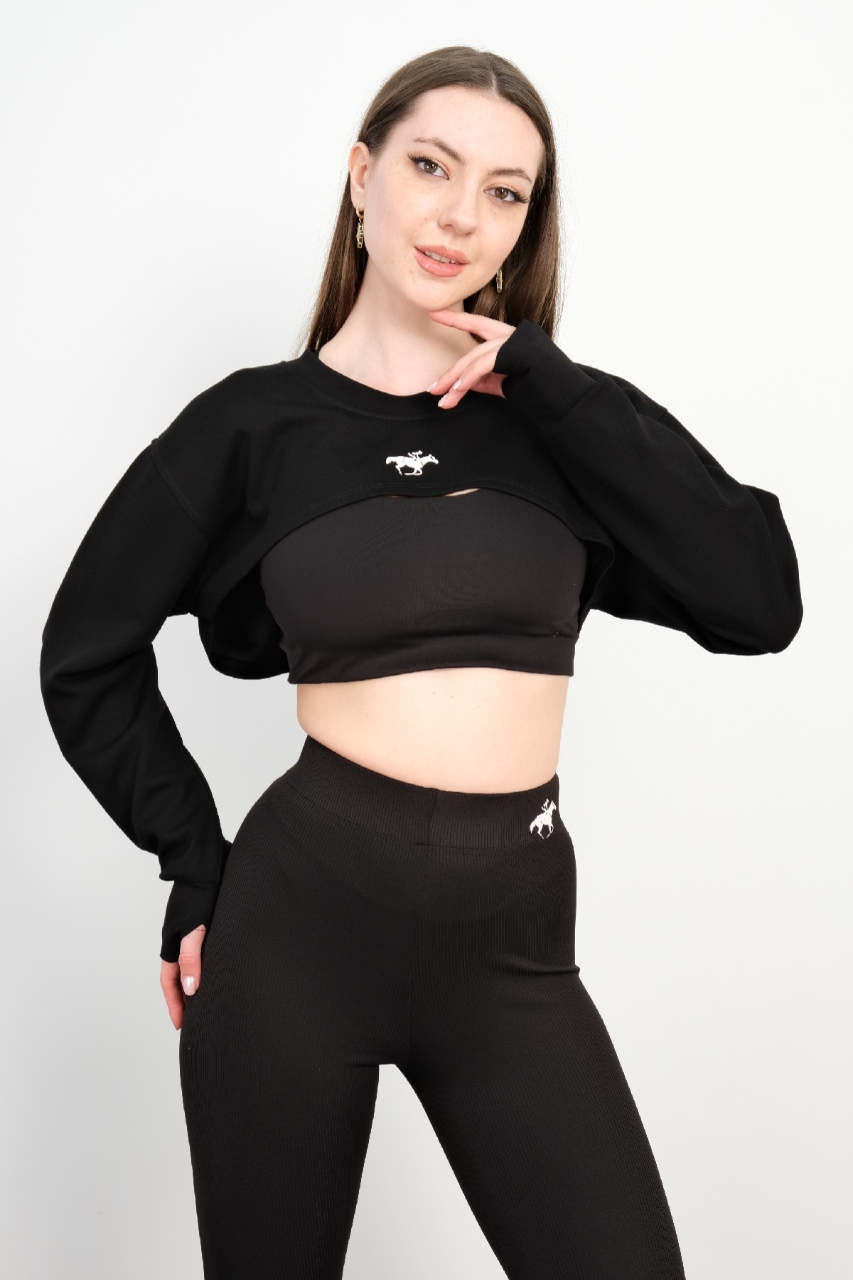 Crop Top-Black