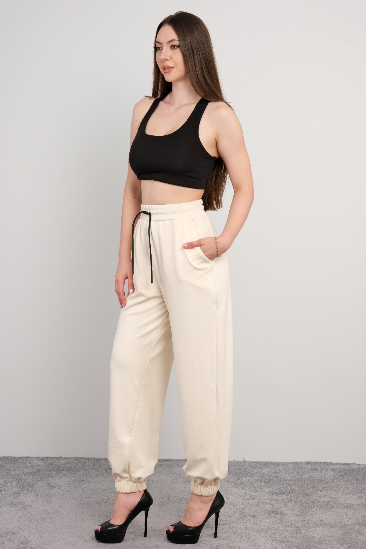 Sport Pants-Ecru