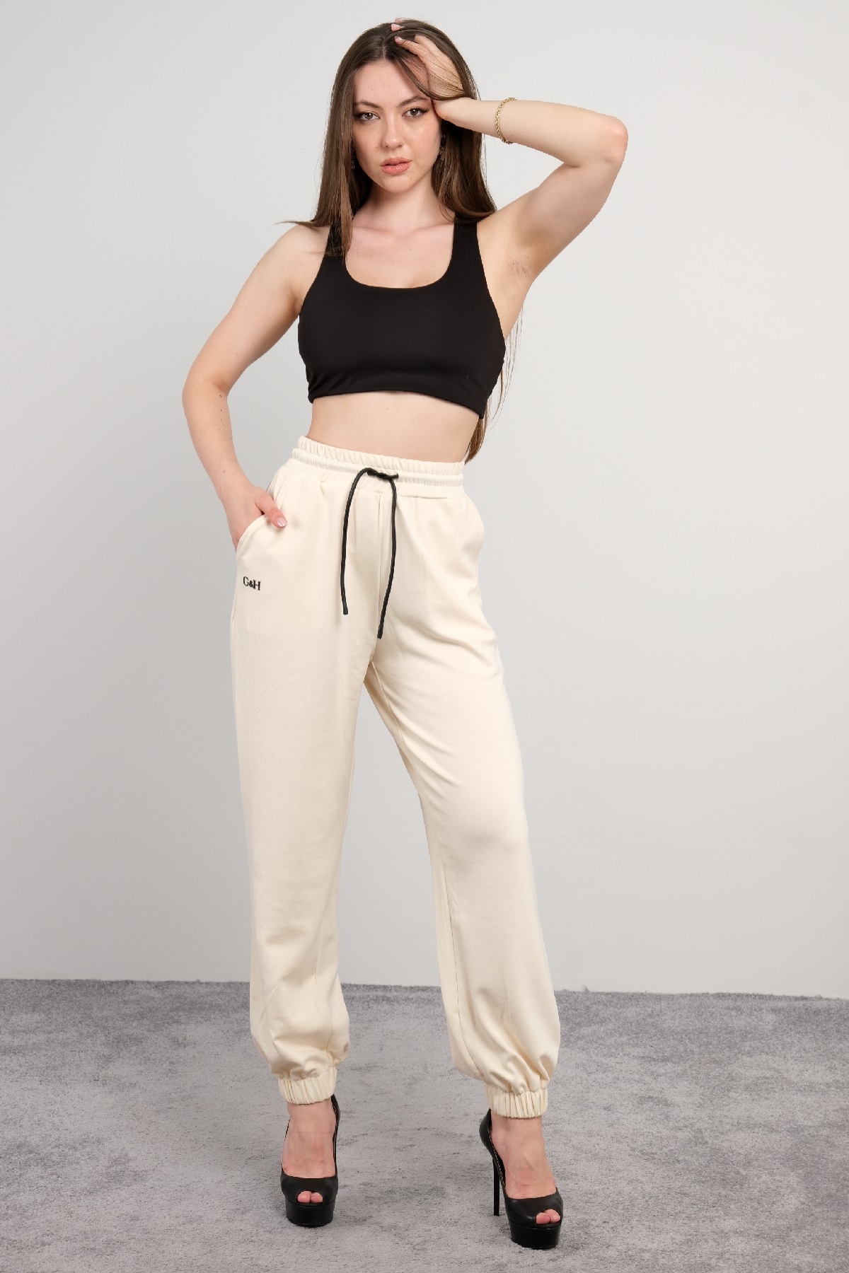 Sport Pants-Ecru