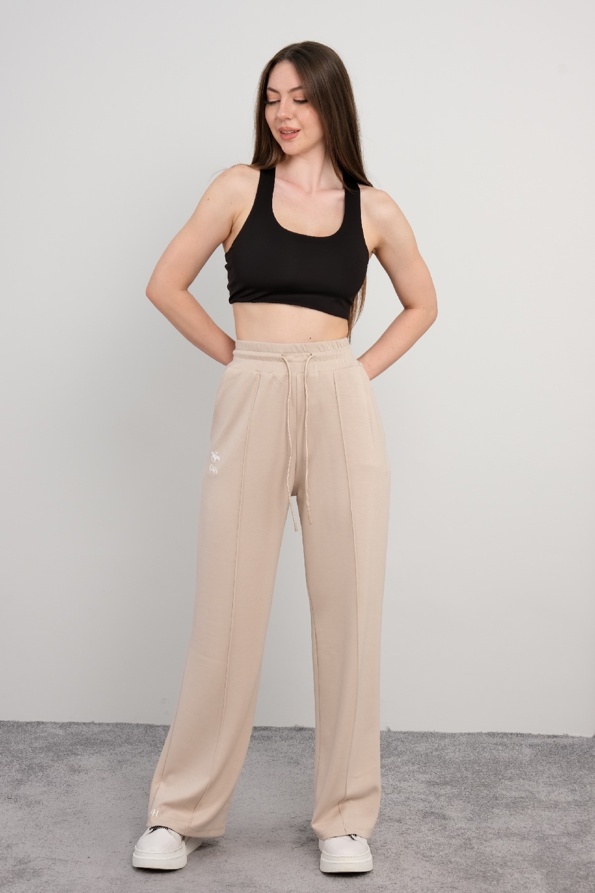 women pants-Beige