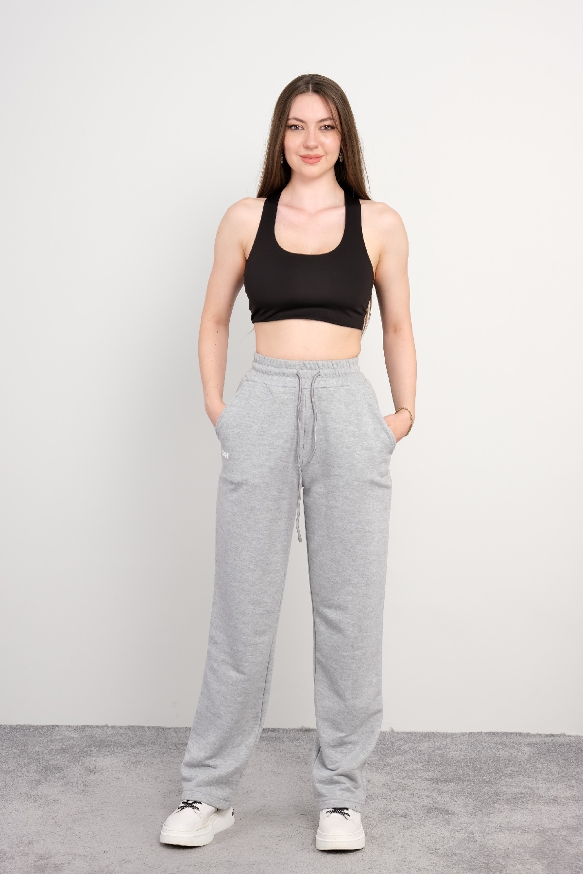 women pants-Grey