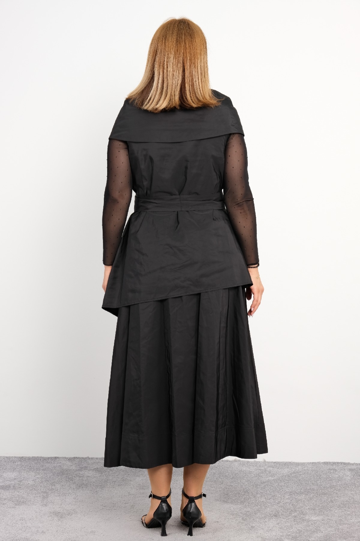 Casual Plus Size Dress-Black