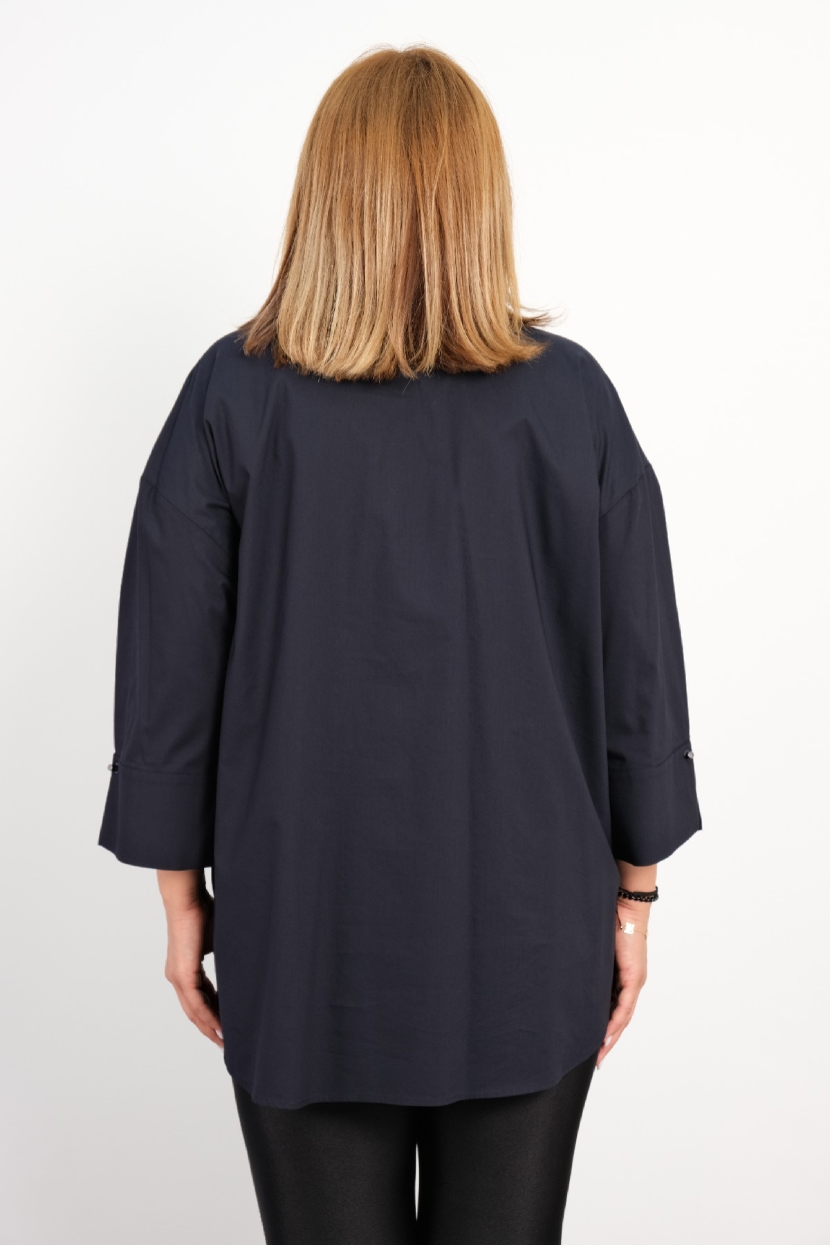 Super Plus Size Shirt-Dark Blue