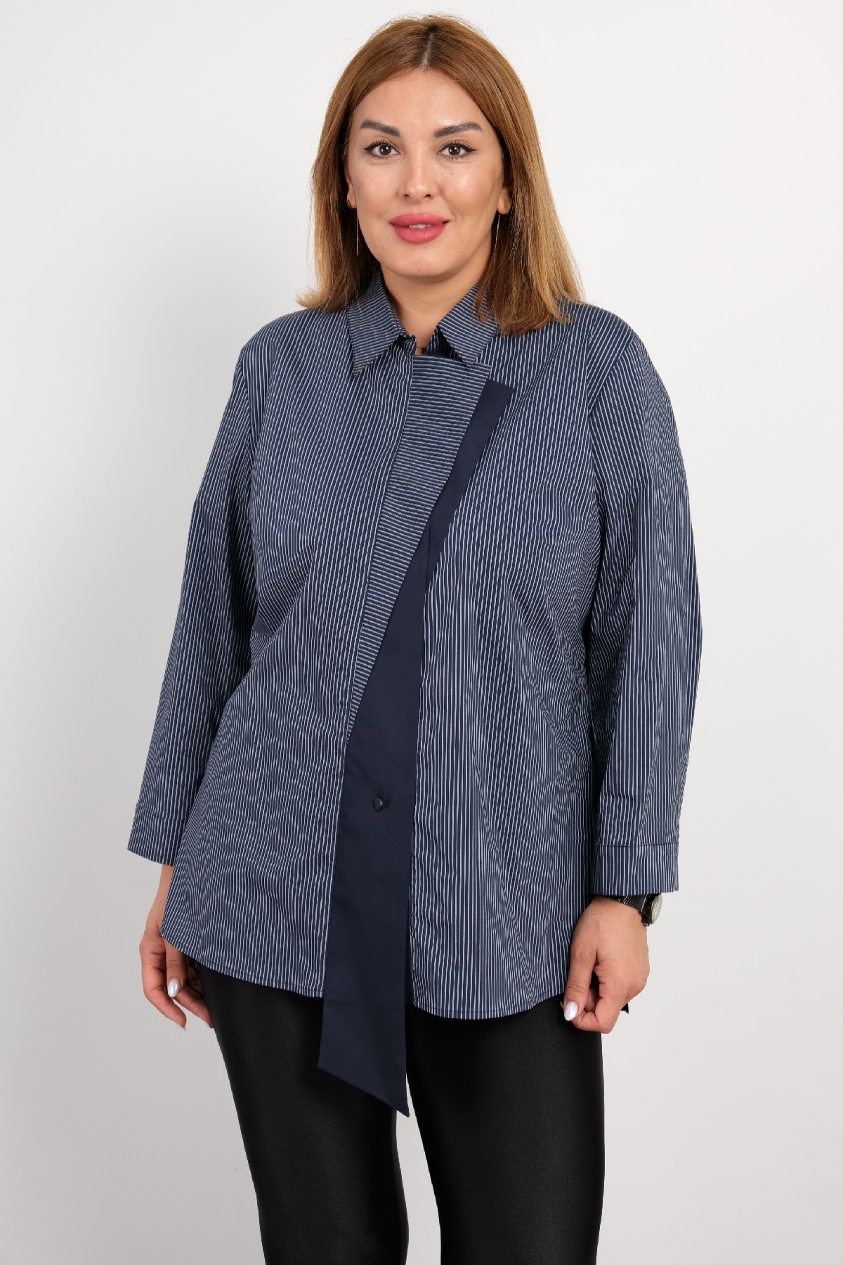 Plus Size Shirt-Dark Blue