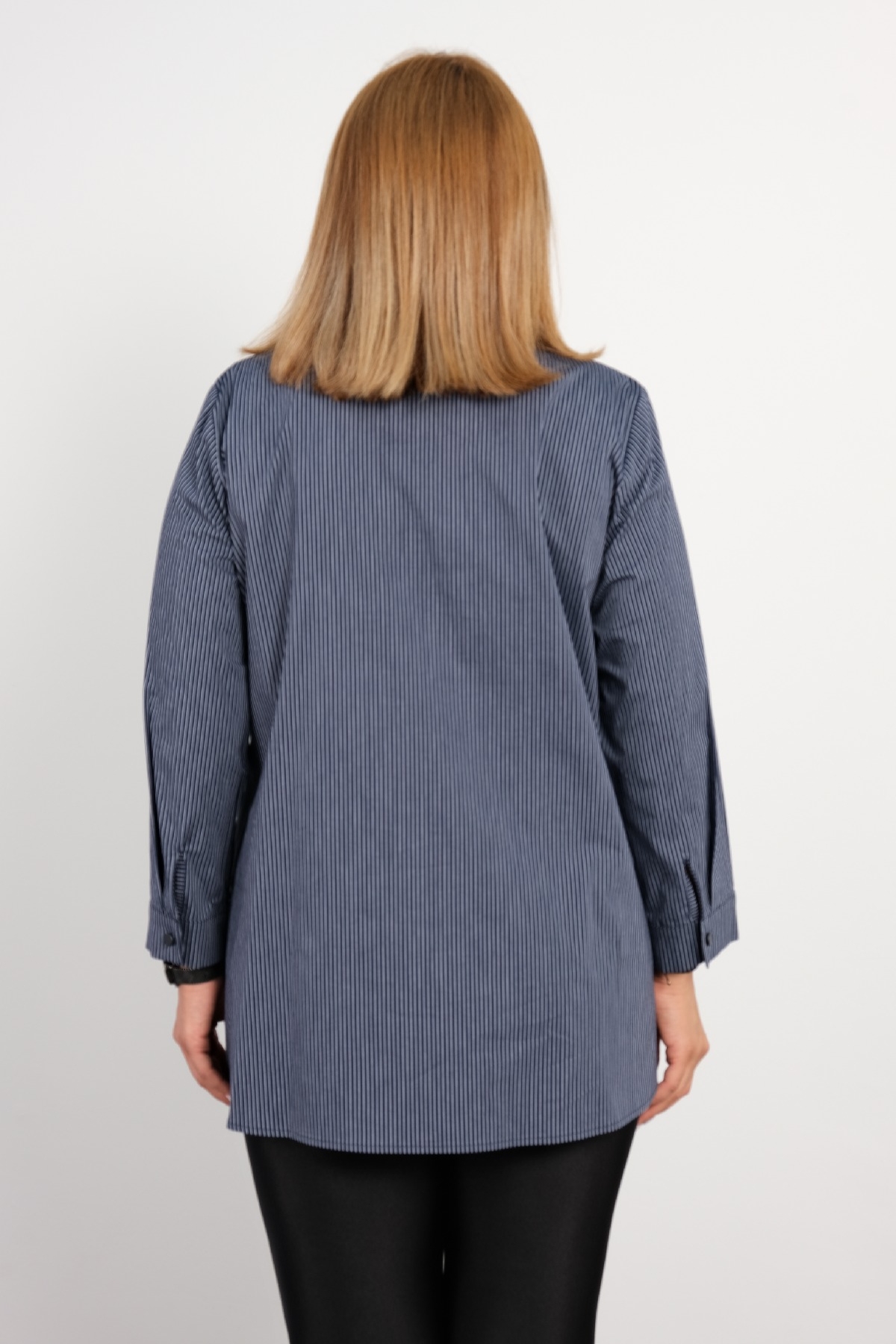 Plus Size Shirt-Dark Blue