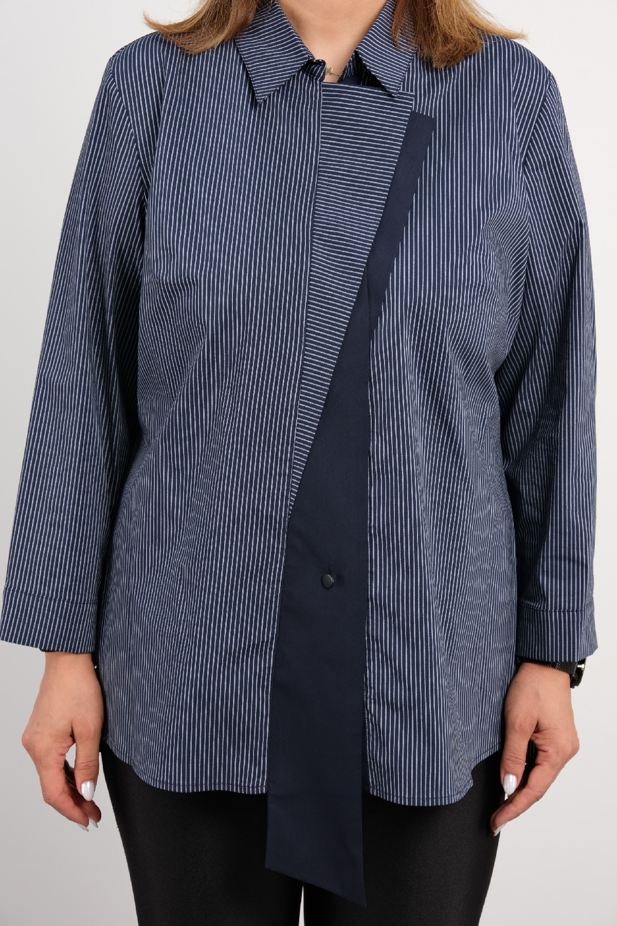 Plus Size Shirt-Dark Blue